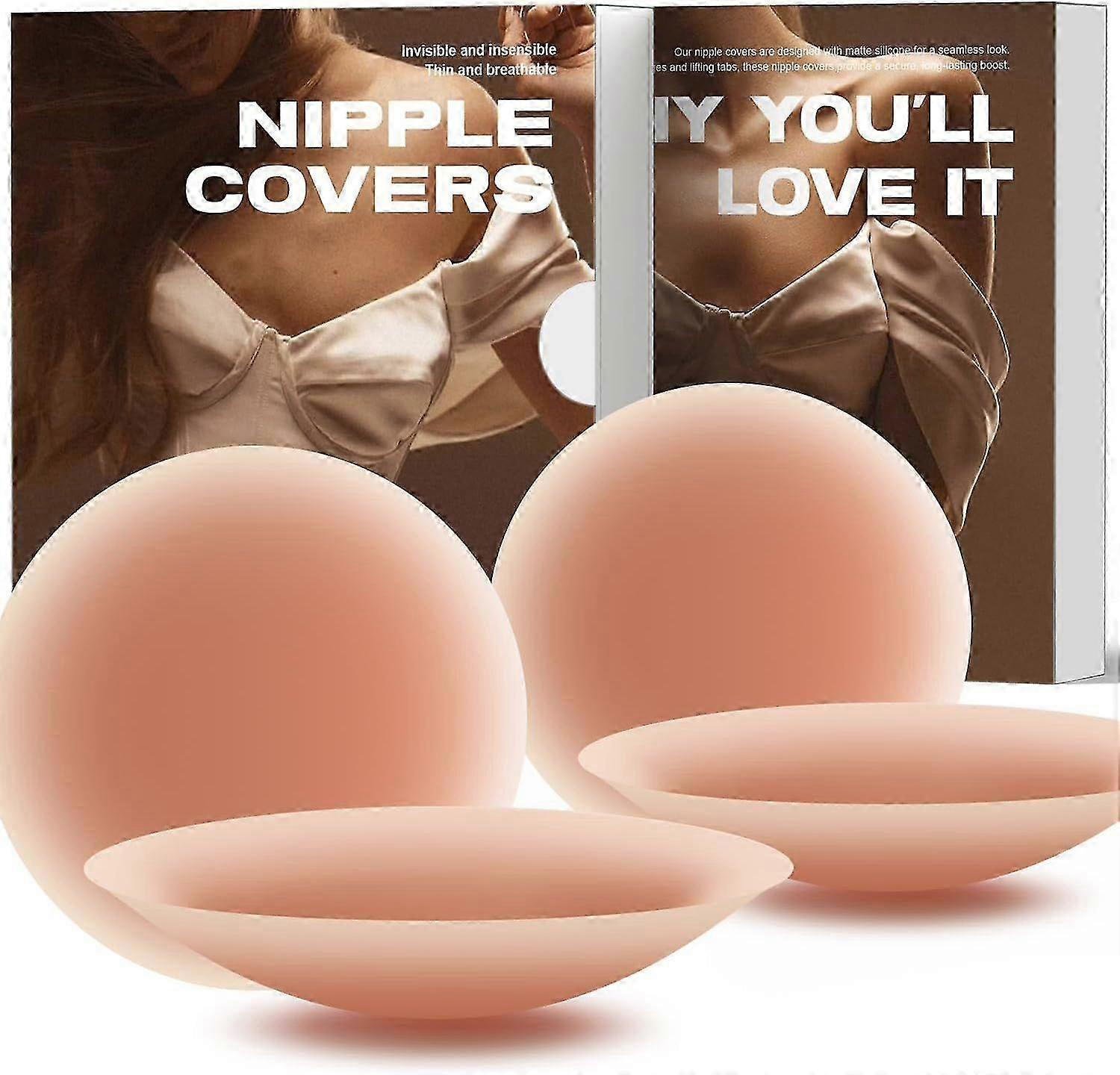 2025 Latest Model Nipple Covers for Women 2 Pairs Reusable Pasties Sticky Bra