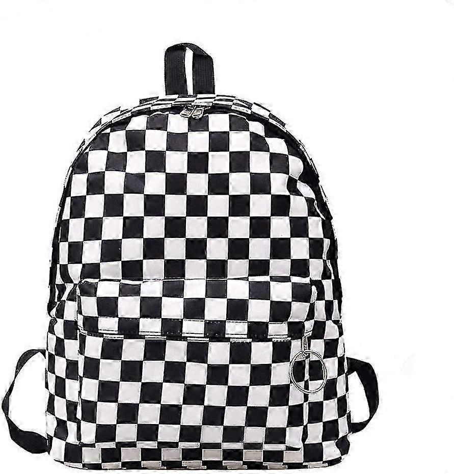 School Backpack Teenager Checkerboard Backpacks