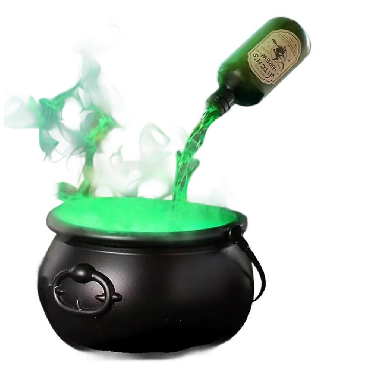 Halloween Decorations Indoor - Cauldron Halloween Decor with Magic Floating Potion Bottles and Diffuser for Spooky A