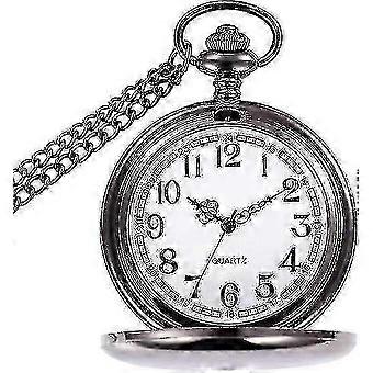 Classic Vintage Quartz Pocket Watch with Chain for Men - Retro Gift for Father's Day and Birthdays