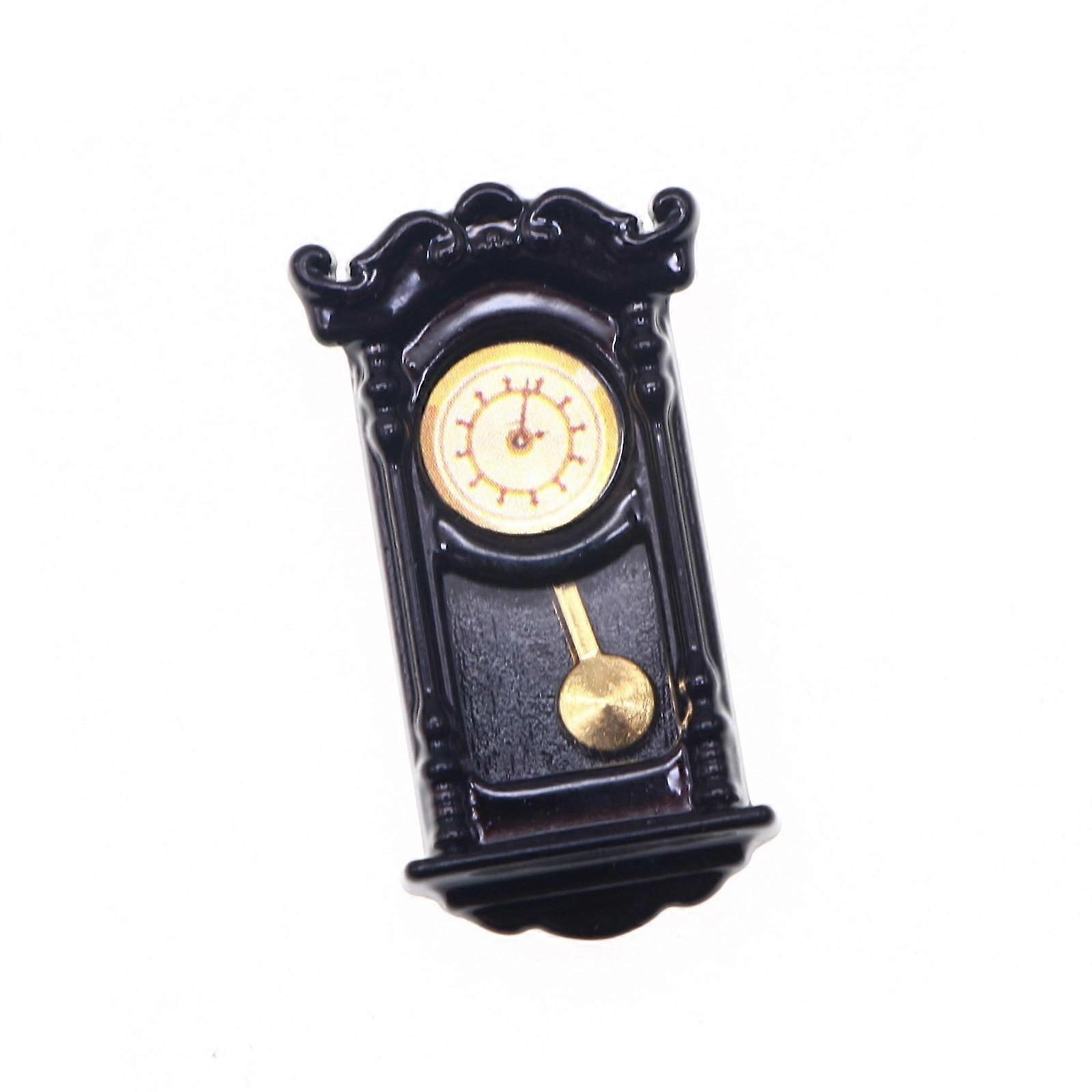 Retro Miniature Functional Clock With Adjustable Time Hands Sustained Metal Craft For Doll house Decors Collection Multicolor