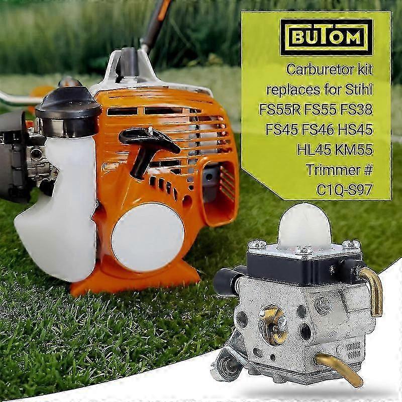 FS45 HS45 Carburetor for STHIL FS55R FS38 FS55 FS46 HL45 FS45C FS46C FS55C FS55RC KM55 KM55R String Trimmer Weed Eater C1Q-S97 C1Q-S186 [RbestQ]