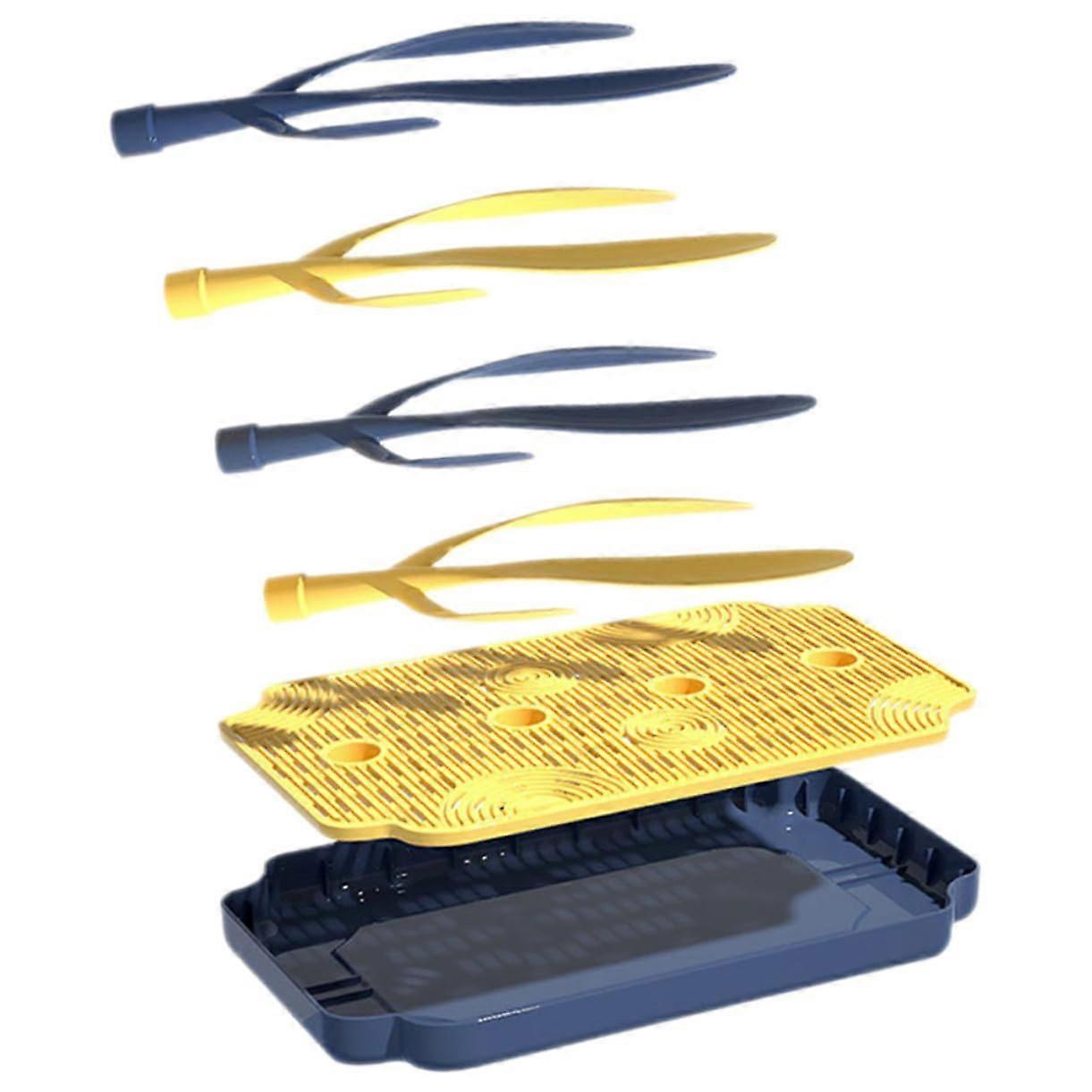 Portable Bottle Drying Rack With Tray, Lightweight Countertop Organizer, ScratchResistant Bracket, Efficient Drainage