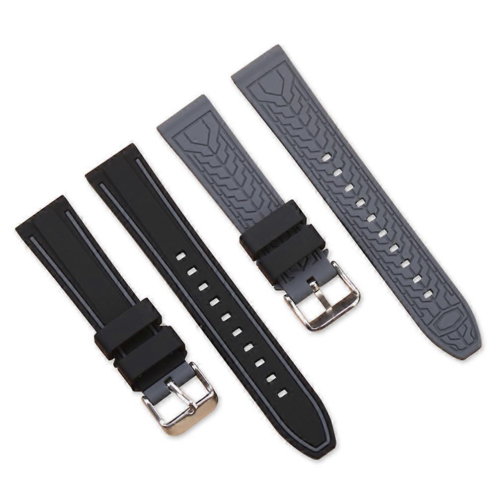 Silicone Watchband Replacement Band for Watch Dichromatic Wristband