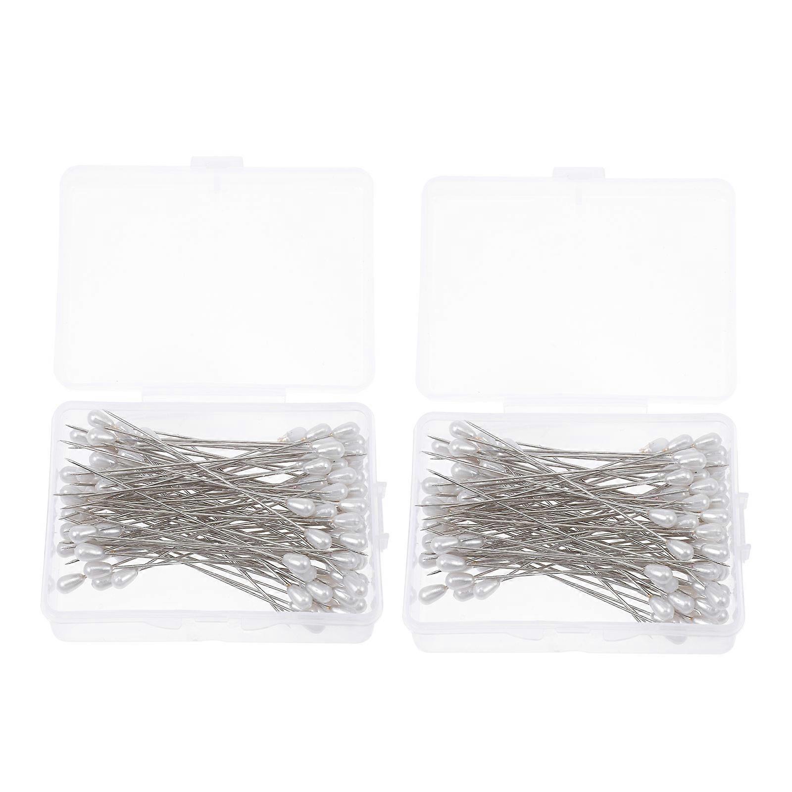 Straight Pin Locating Pin for Craft Projects Silver Plastic and Stainless Steel Sewing Supplies 2 Boxes