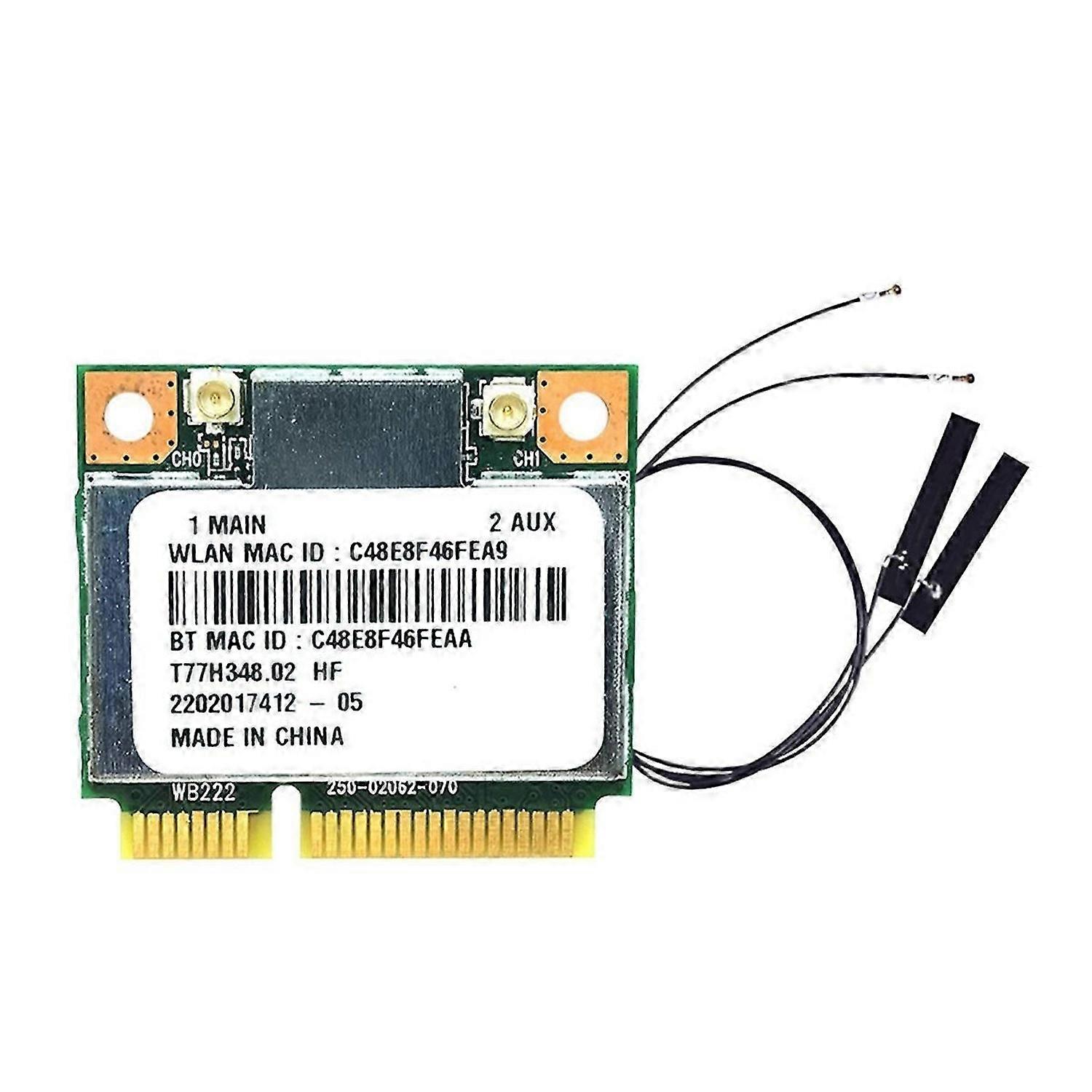AR5B22 AR9462 WiFi Card+Internal Antennas 300Mbps 2.4G/5G Dual Band BT4.0 Mini PCl-E WiFi Adapter fo