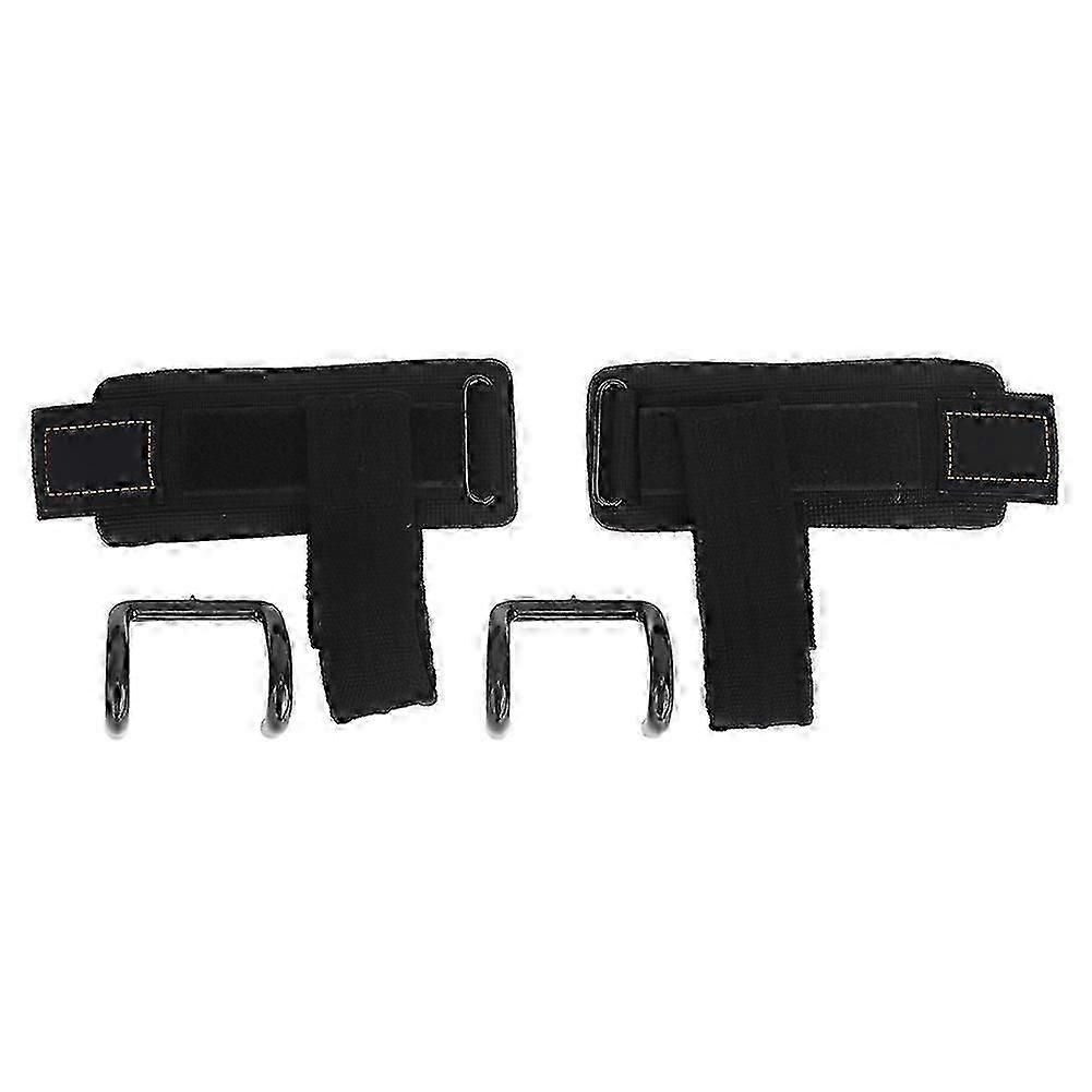 20241Pair Workout Wrist Hooks Lifting Pull Up Strap Hooks Weightlifting Non-slip Grips Wristband Power Training