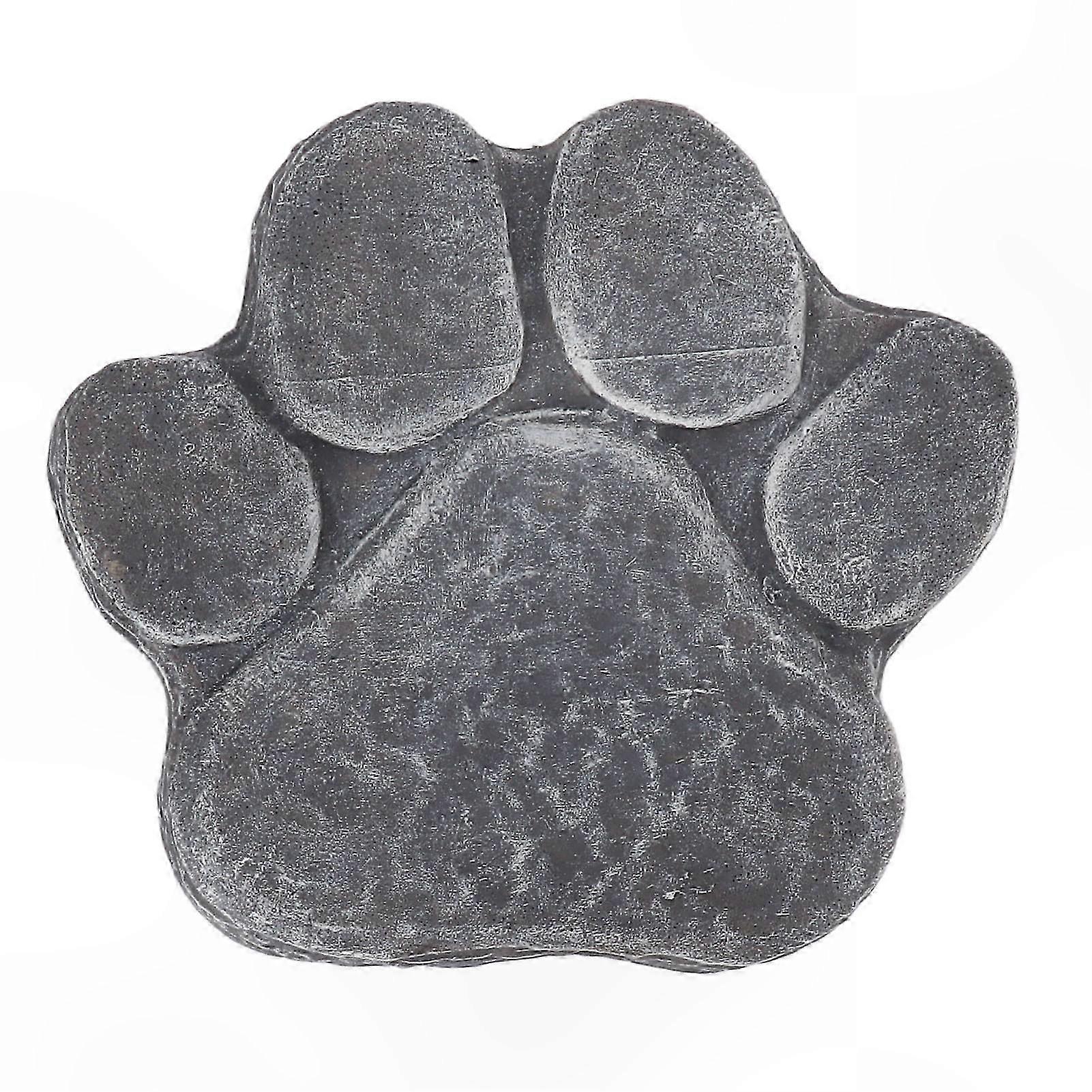 Concrete Texture Mold for Paw Print Crafts, DIY Lettering Space, Weatherproof Outdoor Design, Non-Slip Stepping Stones Solution