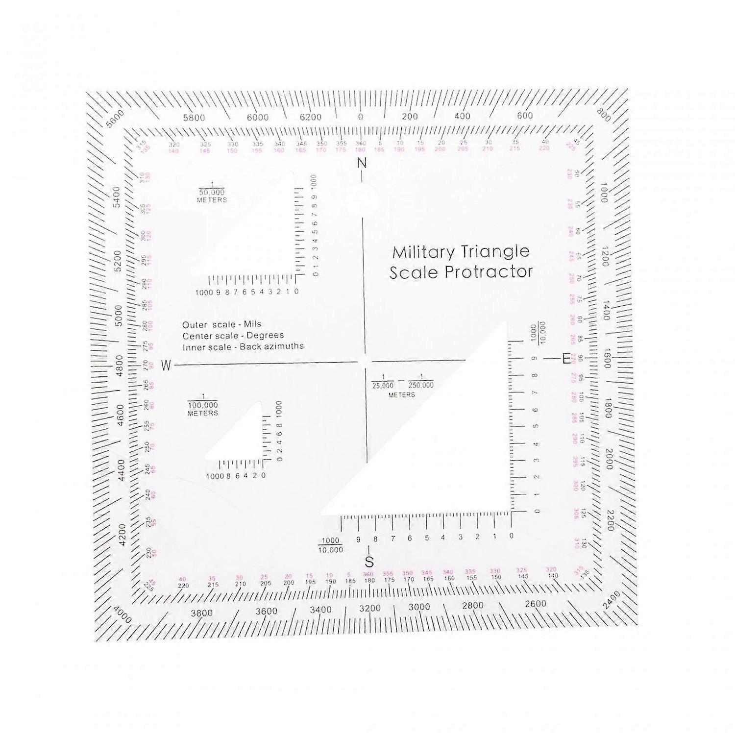 Land Navigation Protractor Protractor for Camping Technical Architecture-2025-ss