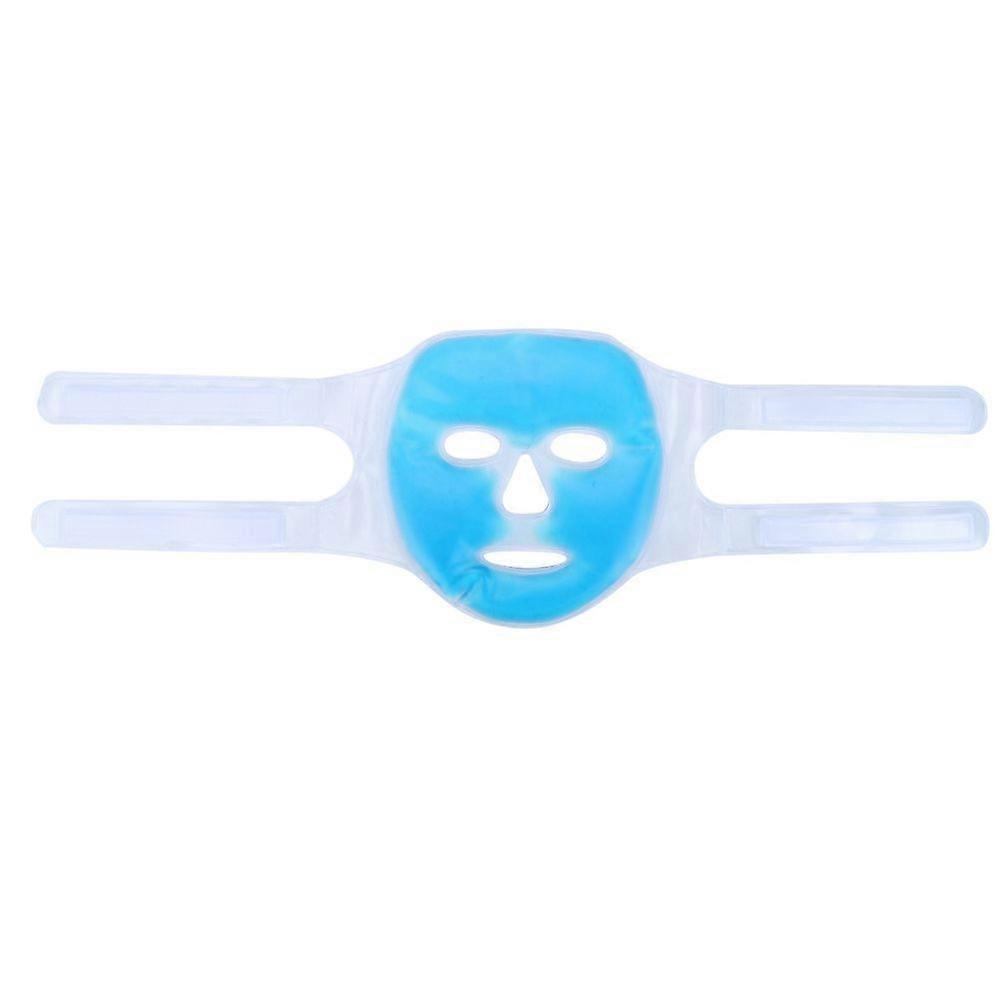 Ice Cooling Gel Blue Face Mask Fatigue Relief Relaxation Full Face Cooling Mask