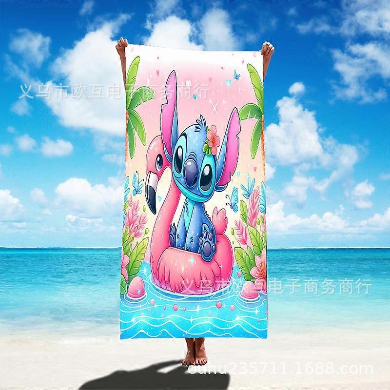 Lilo & Stitch Beach Towel with Cartoon Stitch Pattern