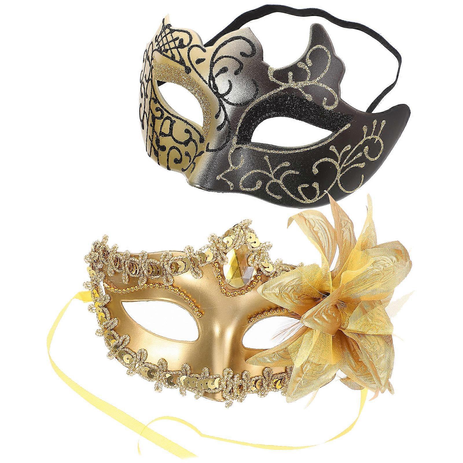 Decorative Mask Half Face Mask for Festival 6Pcs Masquerade Props