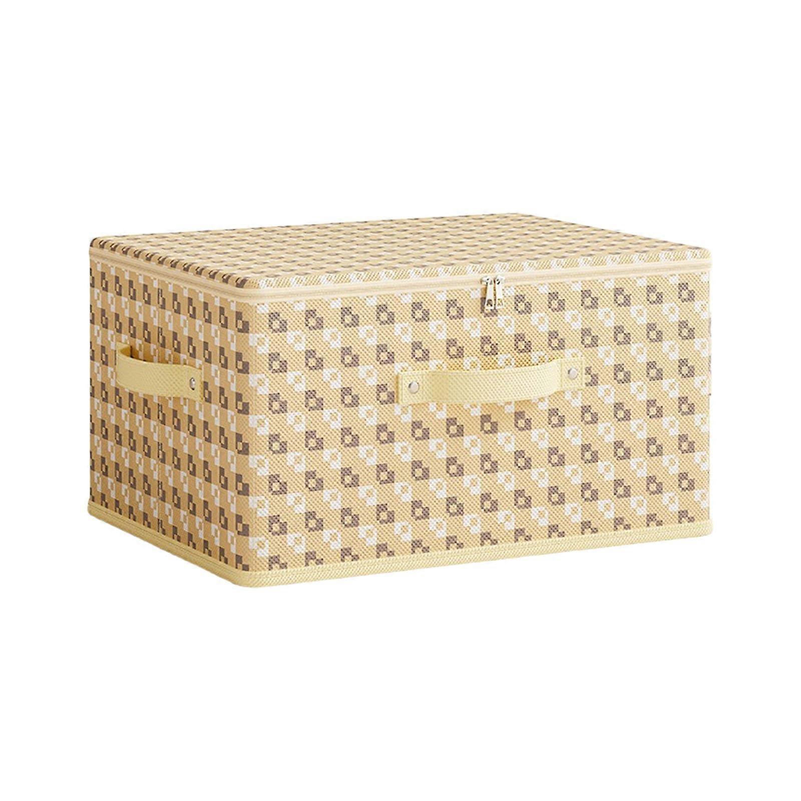 UserFriendly Foldable Wardrobe Storage Container Beige LSize LargeCapacity Closet Organizer Dustproof Zip Cover