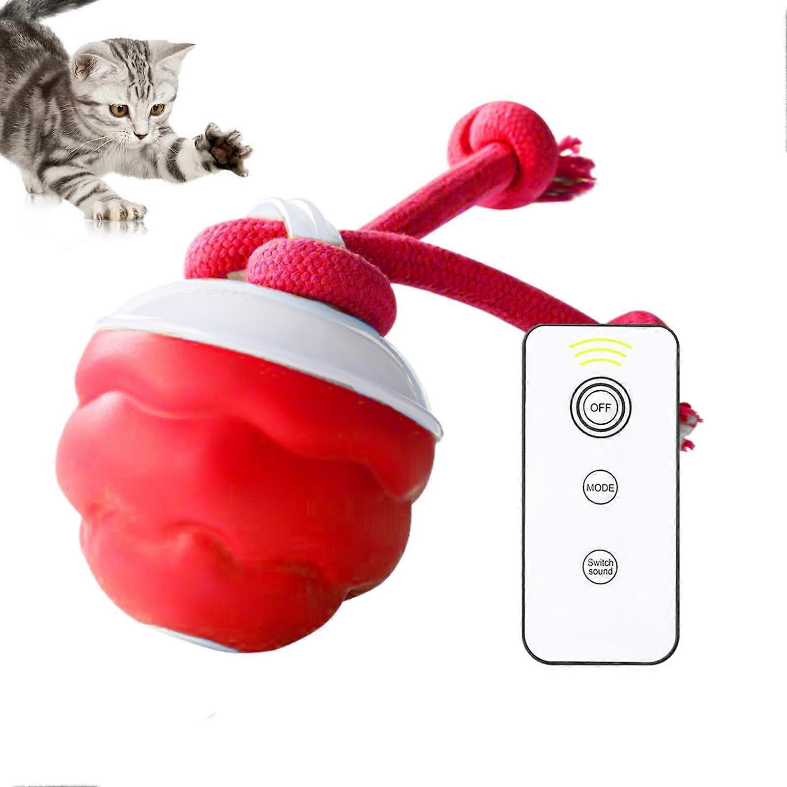 Moving Ball for Dogs - 3 Mode Chasing Toy, Quiet Chewing Supplies for Exercise, Red Color, Ideal for Grassland, Park, and Beach
