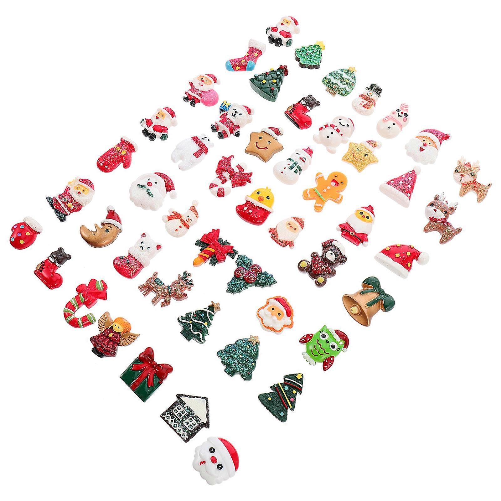 Christmas Resin Pendant for DIY Projects 100Pcs Assorted Color Charms