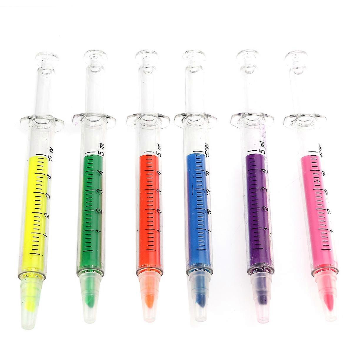 Fluorescent Syringe Highlighter Pen Set for Highlighting 18Pcs Assorted Colors