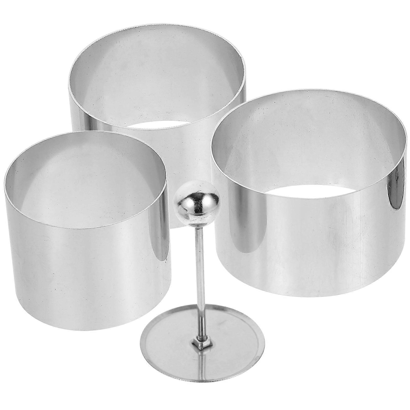 5 Sets Stainless Steel Ring Cake Molding Tool for DIY Enthusiasts in Silver with Oil Resistant Finish