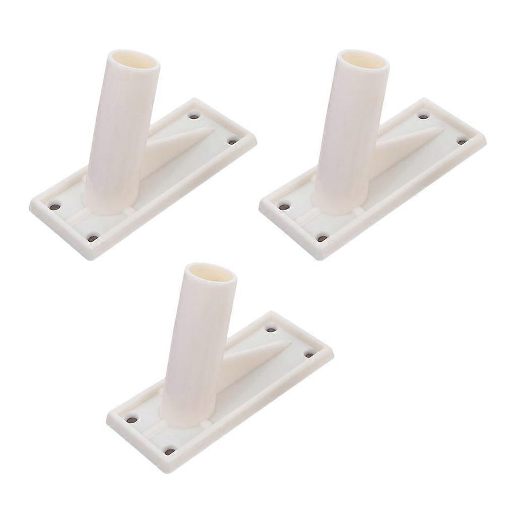 Wall-Mounted Flagpole Rack for Holding Use 18Pcs White Plastic Brackets