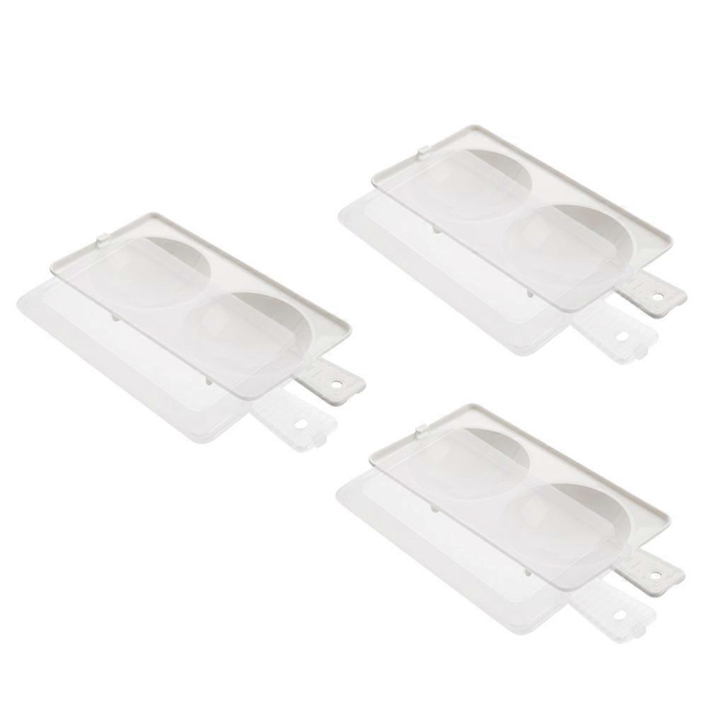 Steamed Egg Mould 3 Sets Kitchen Tool Breakfast Preparation White PP Made Cooking Eggs Moisture Retention
