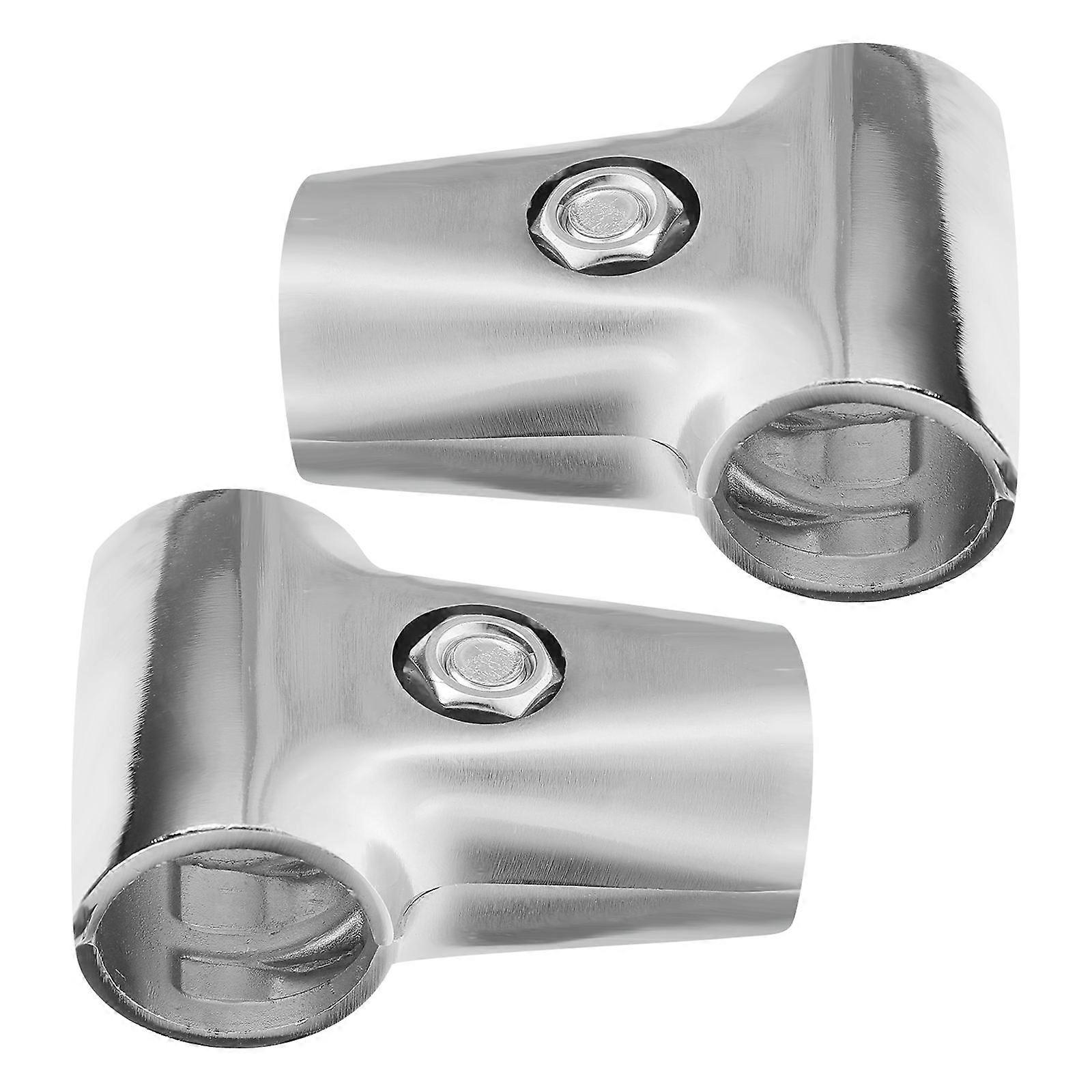 Brackets For Poles Closet Rod Connectors Strong Connection Suitable Rod Diameter 25mm Silver 2Pcs