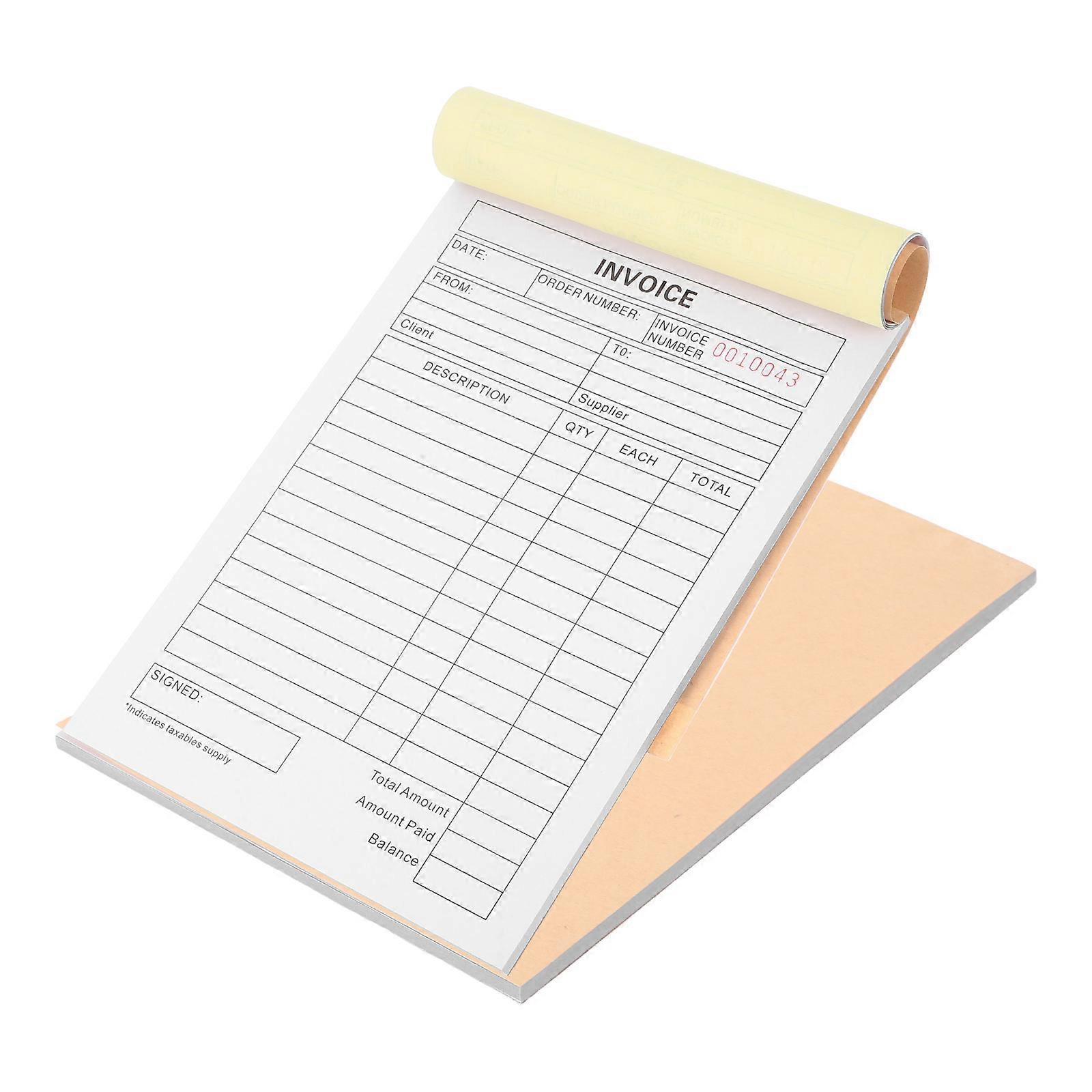 Order Receipt Invoice Book for Small Business Use 4Pcs Pack