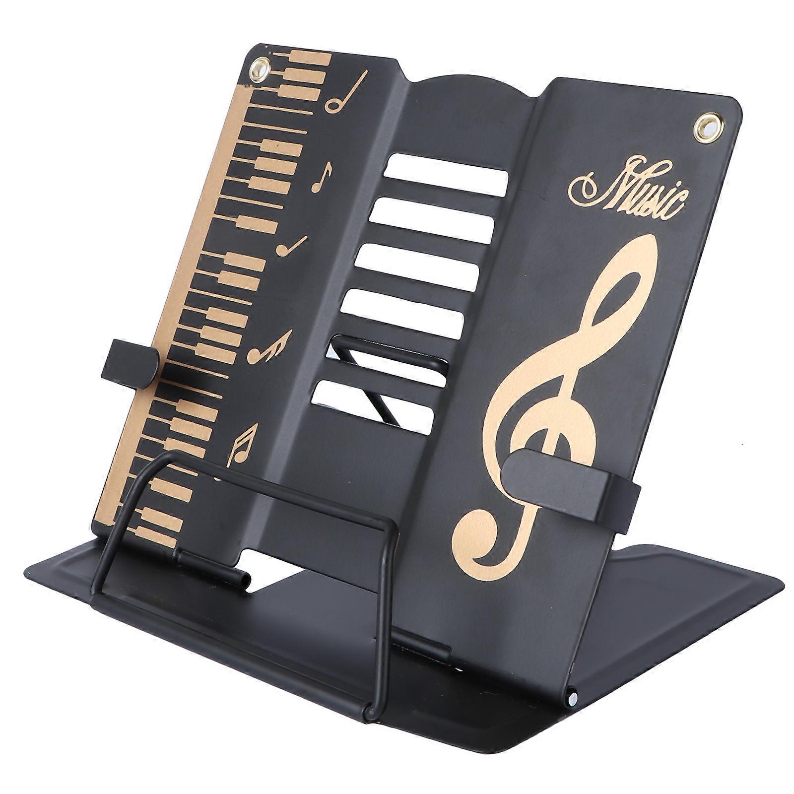 Adjustable Reading Stand for Home Use 2Pcs Black Metal Rack