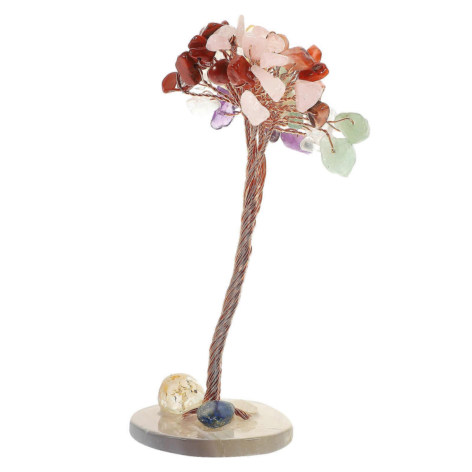 Tabletop Crystal Tree Decor for Decoration 5Pcs Based Crystal Tree Ornaments