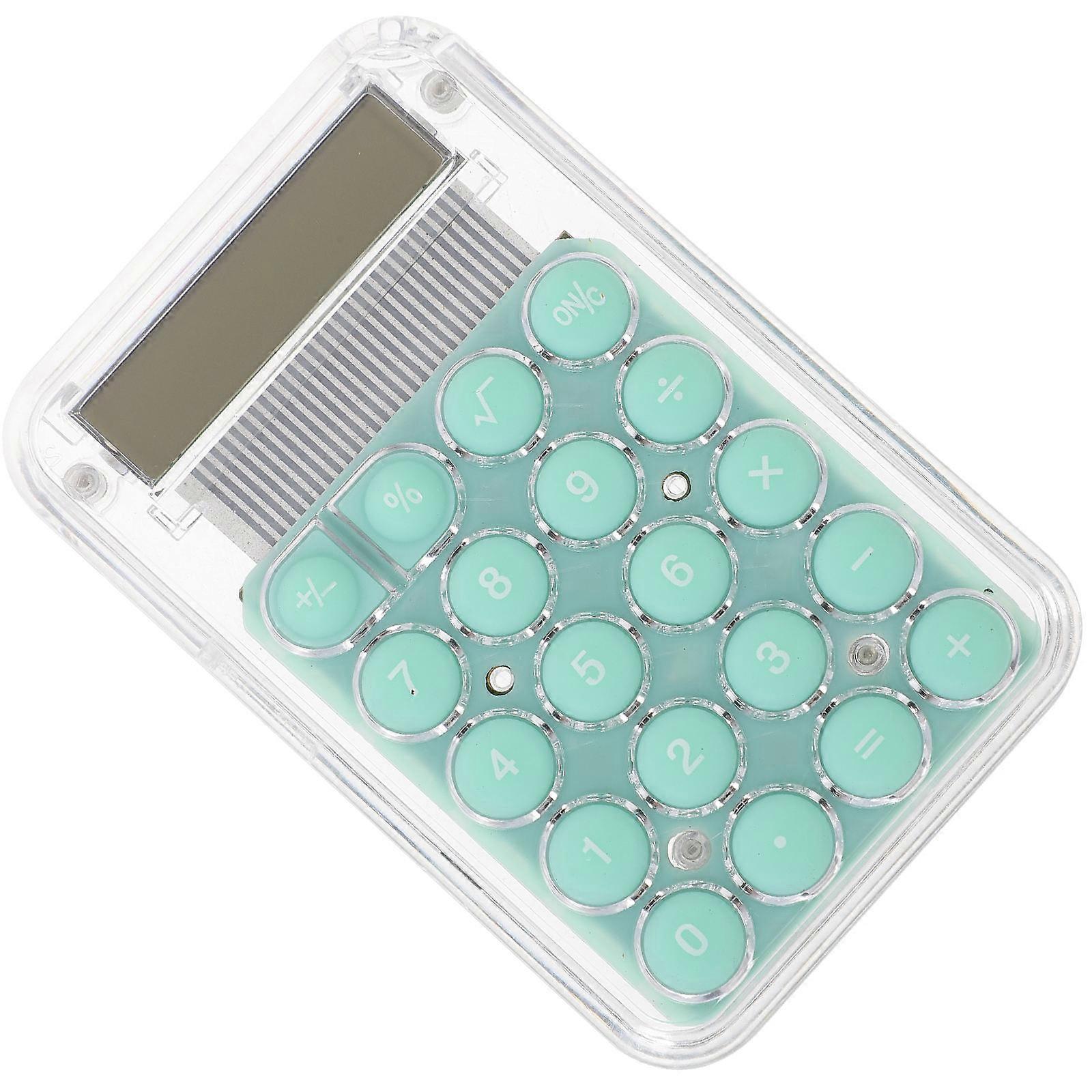Mini Calculator 4Pcs Pocket Size Calculator For Kids Study Aid Rectangular Shape Green Color