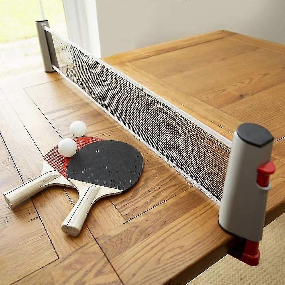 Table Tennis Set With Expanding Net To Fit Any Table,red / Black