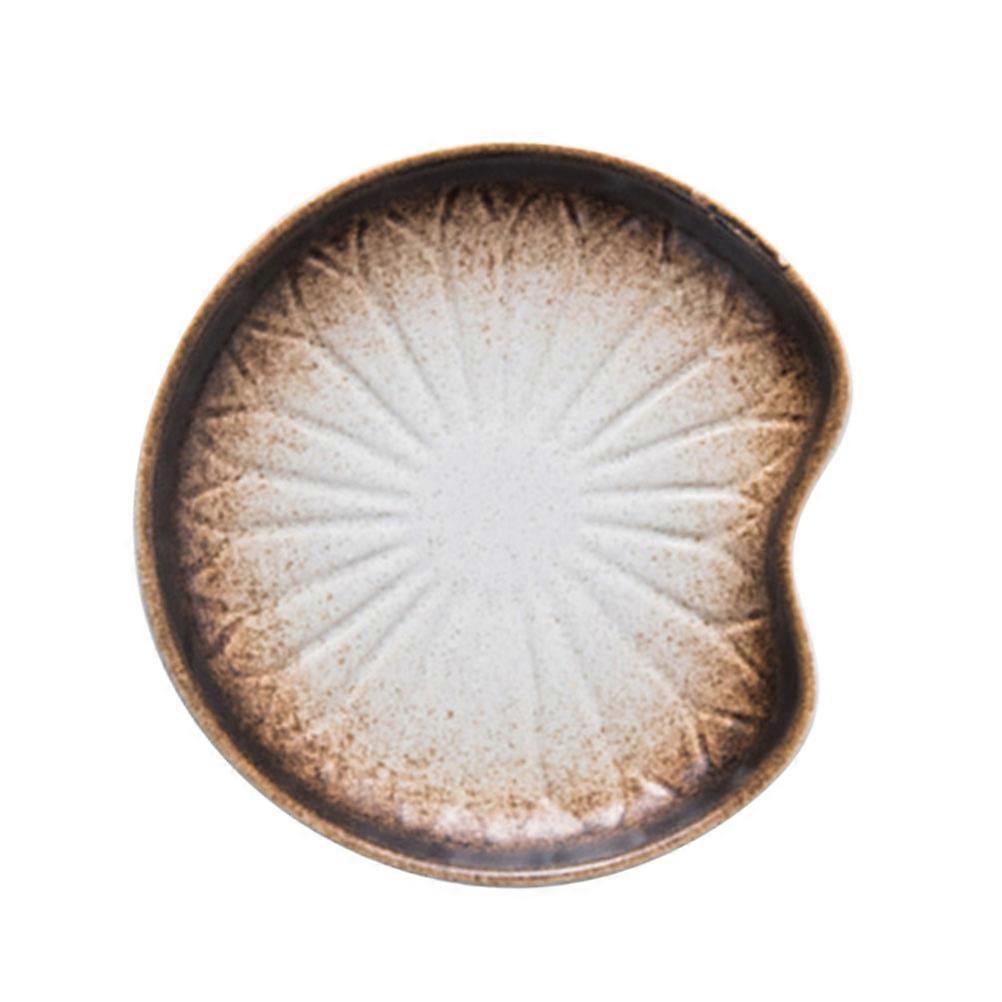 Multi Color Ceramic Tray For Home Use With Stylish Lotus Leaf Design 5 Inches 1Pcs Ideal For Serving Food