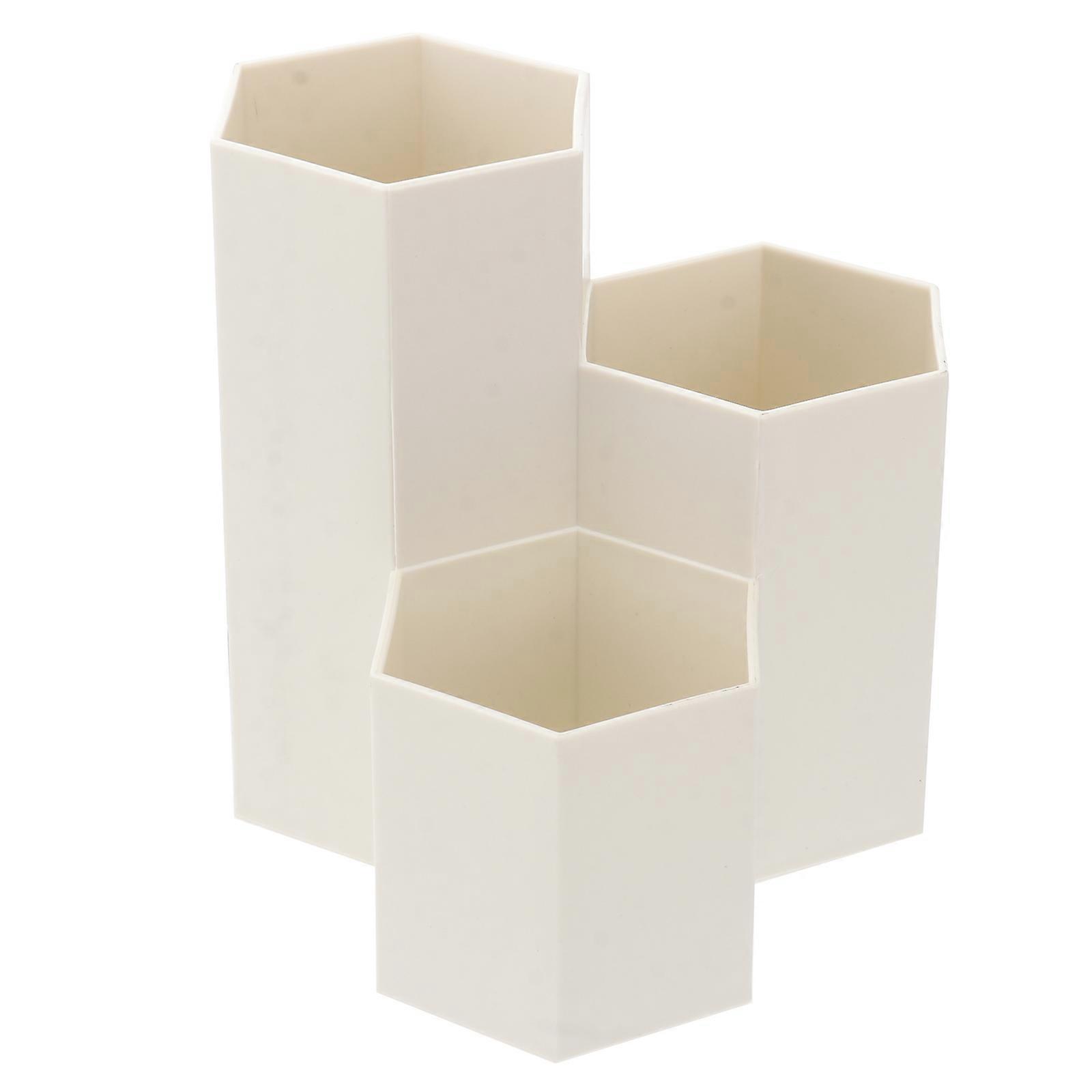 Pencil Container Hexagonal Desktop Storage Box for Holding Pen Office