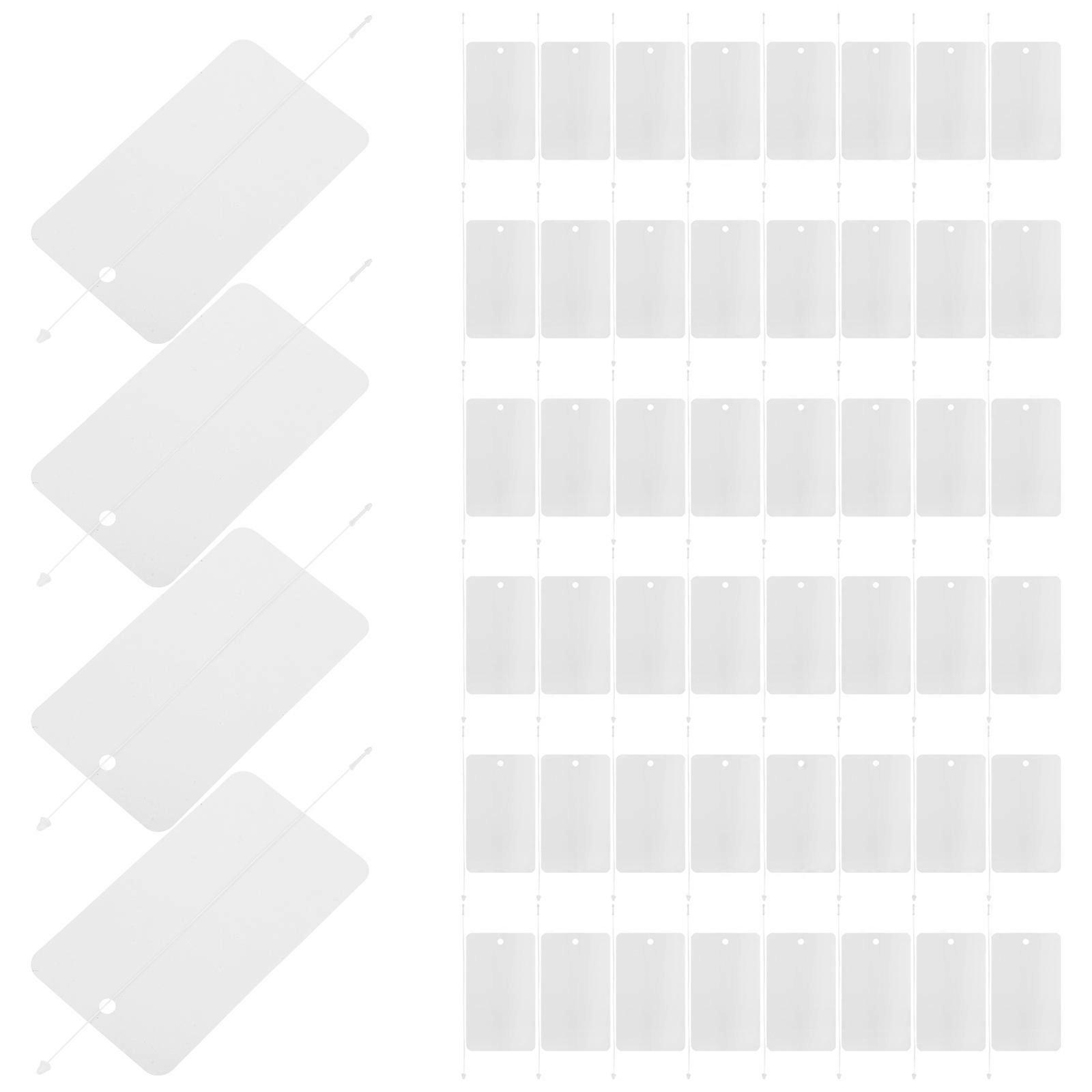 PVC Cards Blank White Tags for Labeling with Lanyard 300Pcs Waterproof