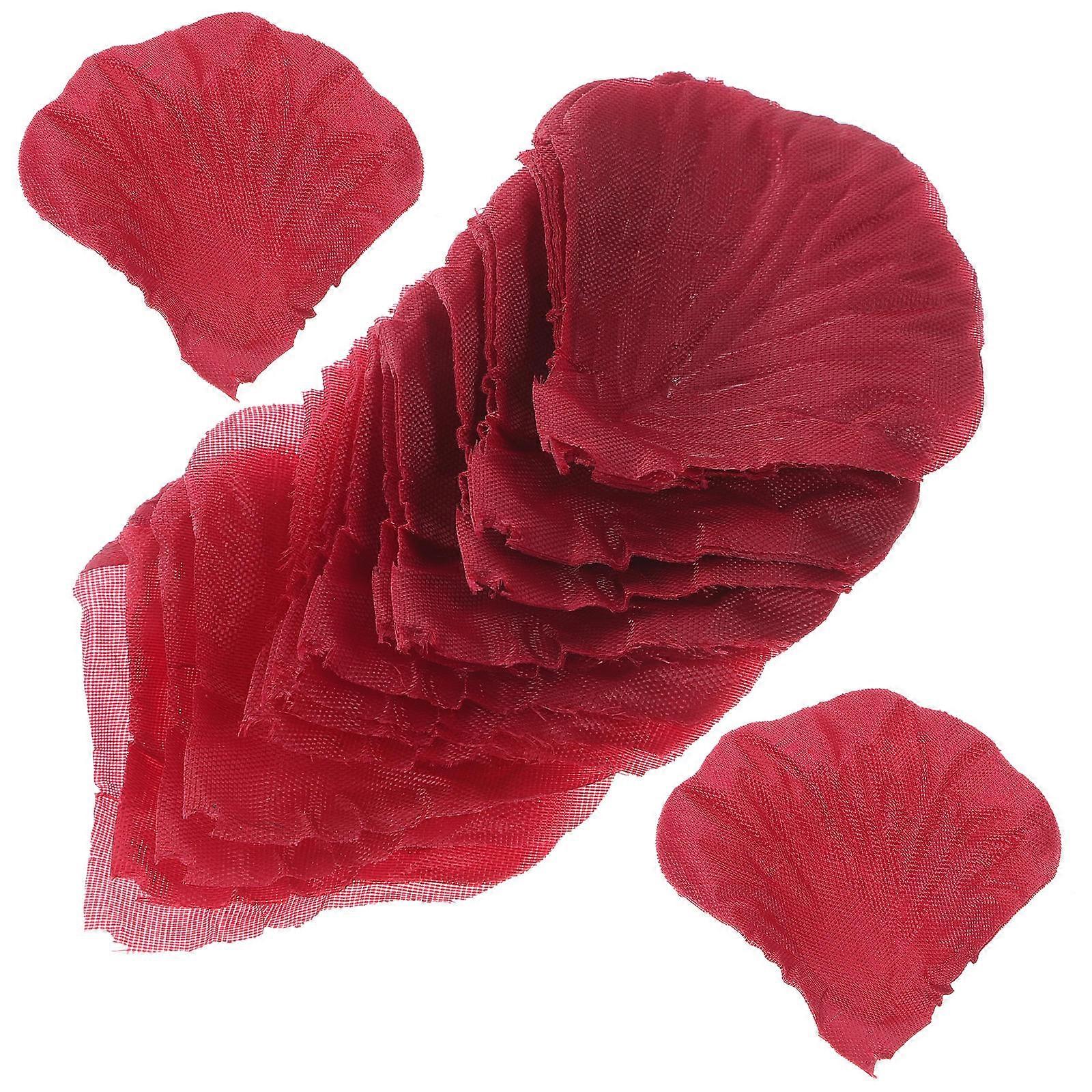 Artificial Flower Petals For Wedding Decorations In Dark Red Color With Romantic Atmosphere For Special Days 20 Packs