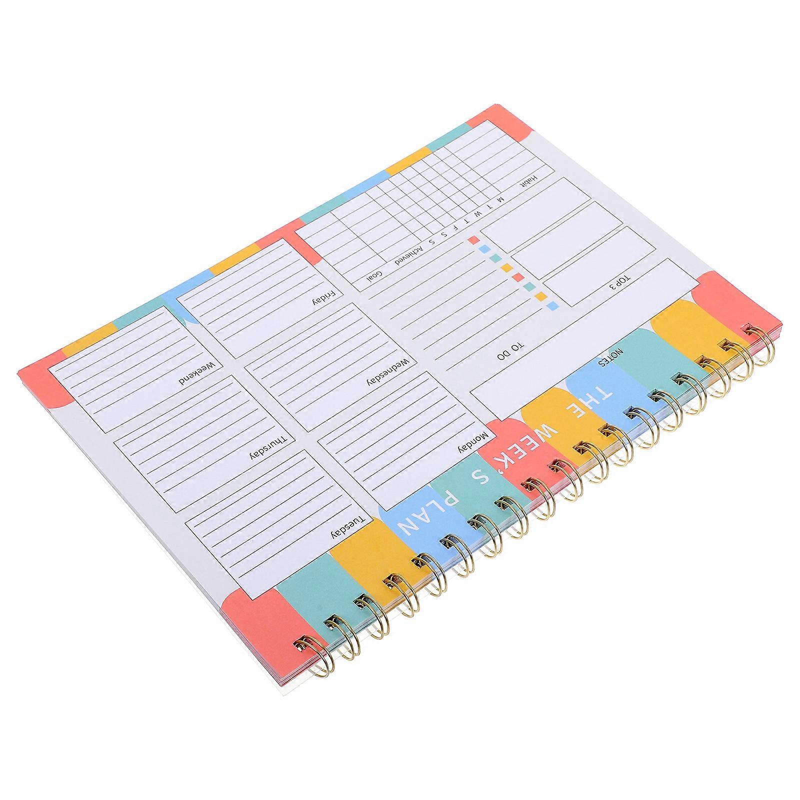 Weekly Calendar Notebook for Task Management 3Pcs Convenient Planning