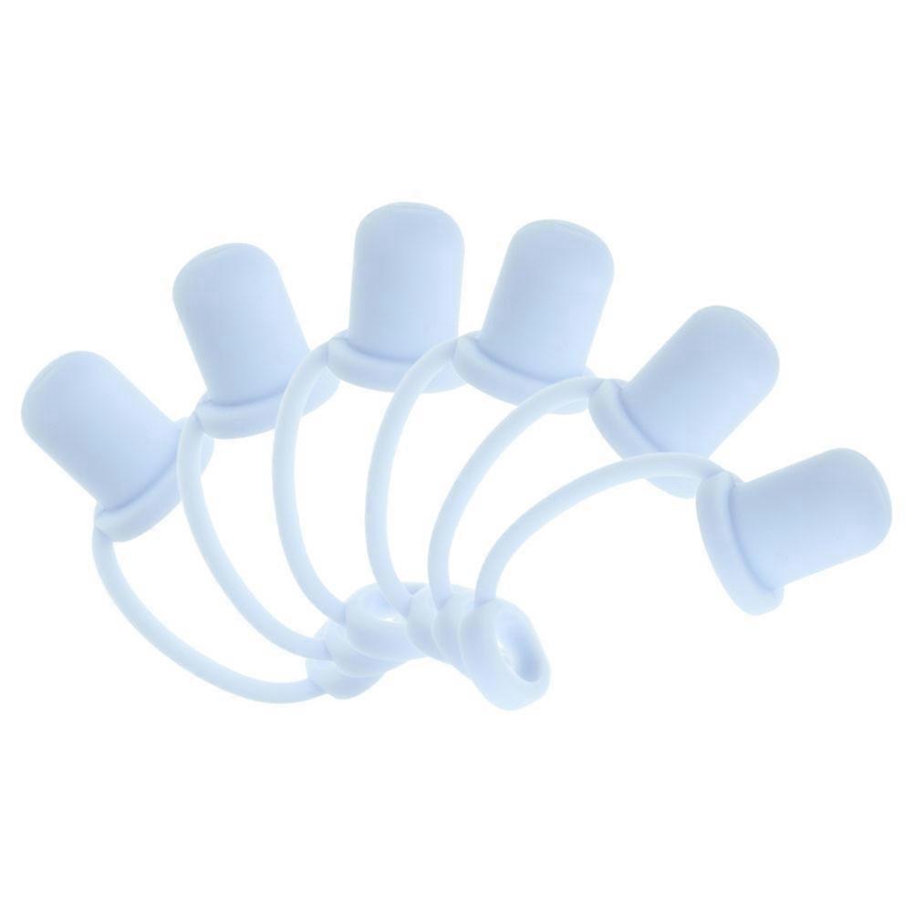 Silicone Straw Cover for Daily Use 18Pcs Thickened Straw End Protectors Blue