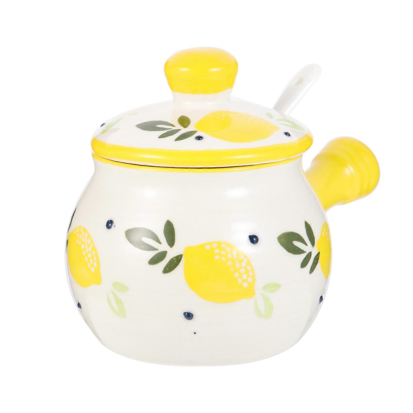 Portable Ceramic Sugar Jar for Convenient Kitchen Use