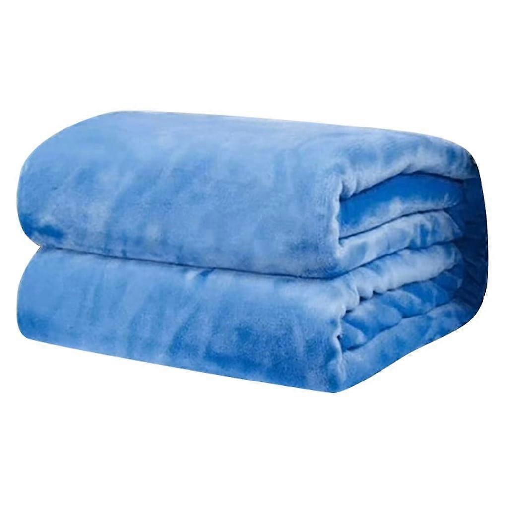 Wovilon Sky Blue Microfiber Throw, 19.7" x 27.6"