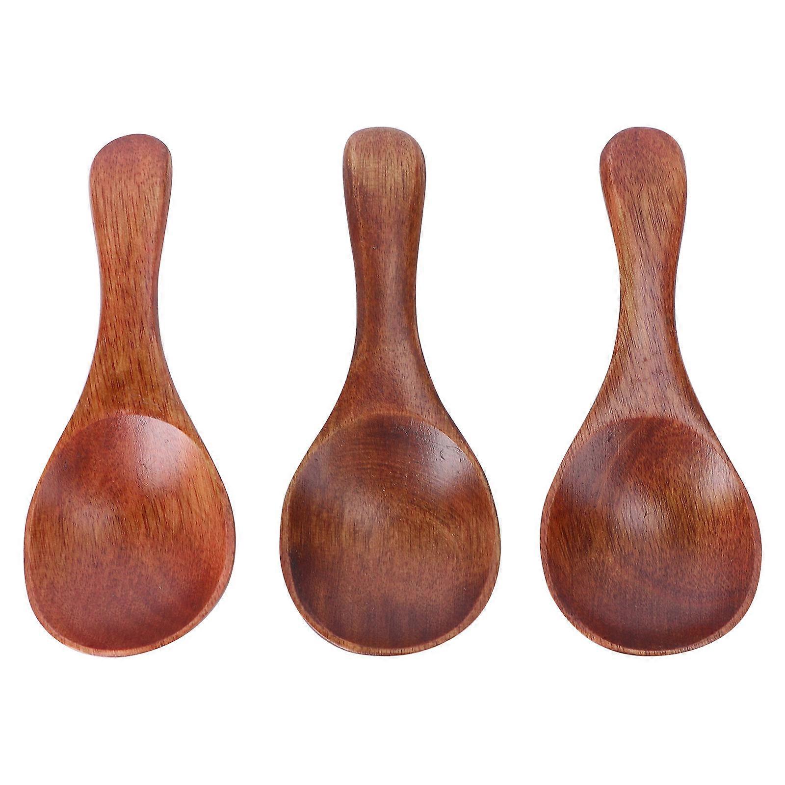 Mini Milk Powder Spoon 3Pcs Short Handle Kitchen Accessories Assorted Color Made From Wood Ideal For Home Use