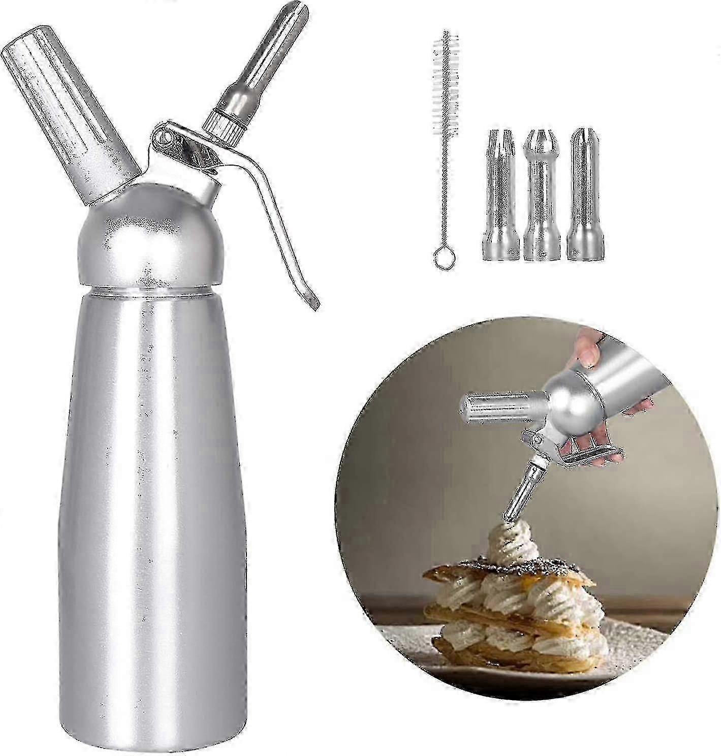 Küchensiphon Edelstahl Chantilly mit Düsen