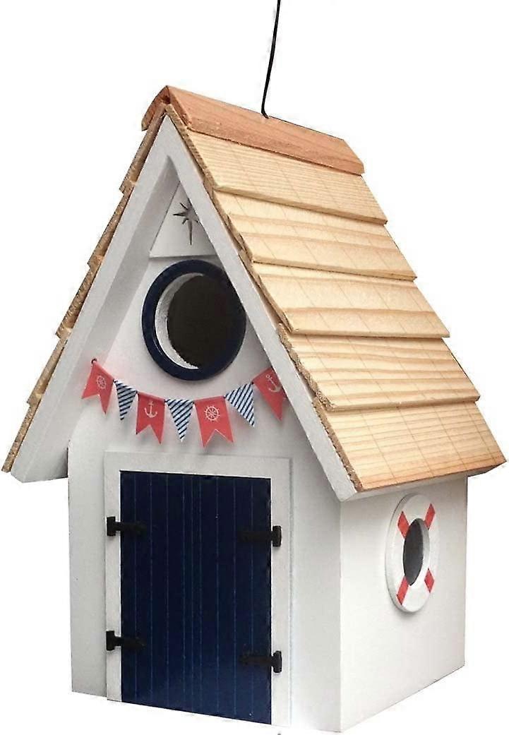 Dockside Cabin White Birdhouse