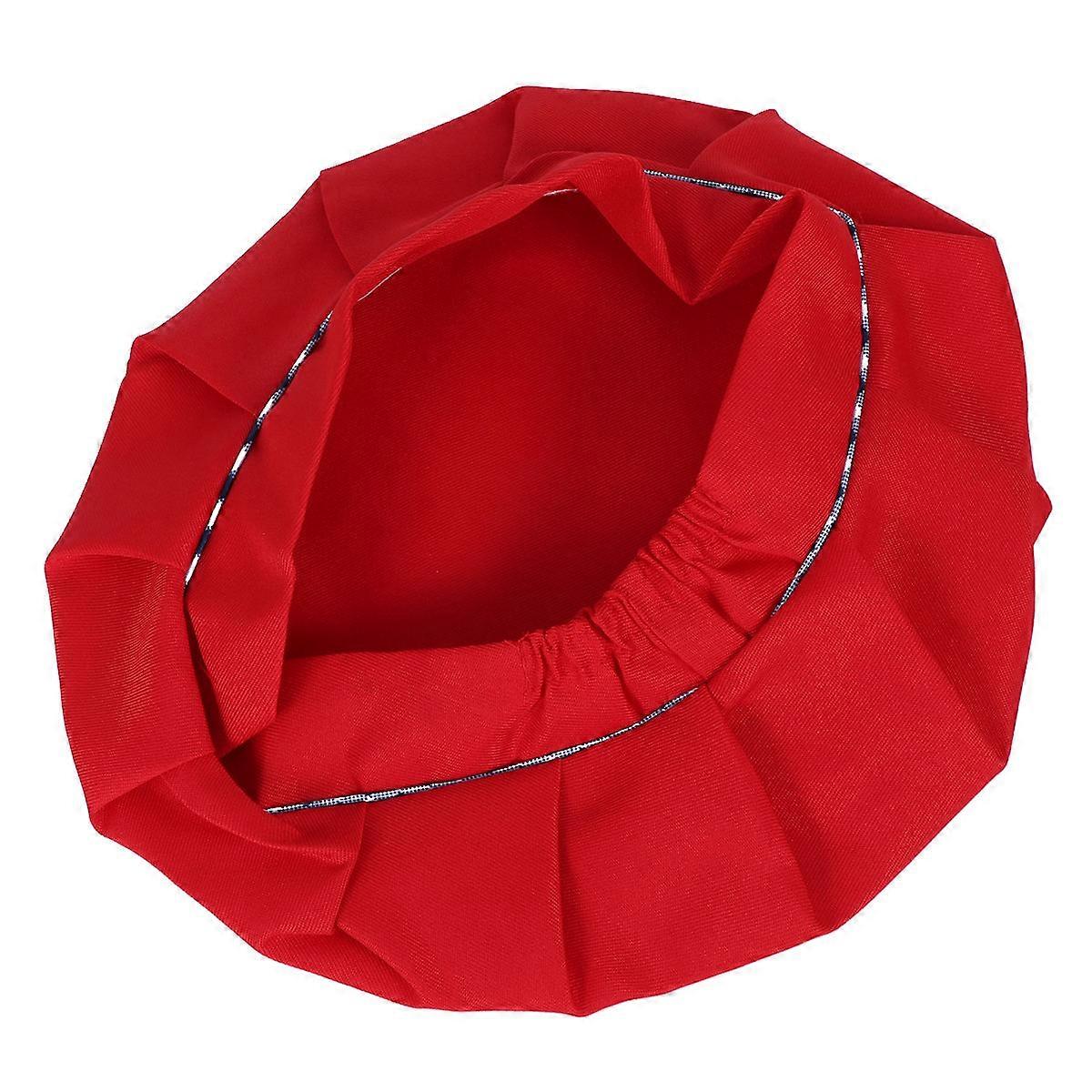 Children Chef Hat Red Baking Cooking Hat for 3Pcs Adjustable Wear