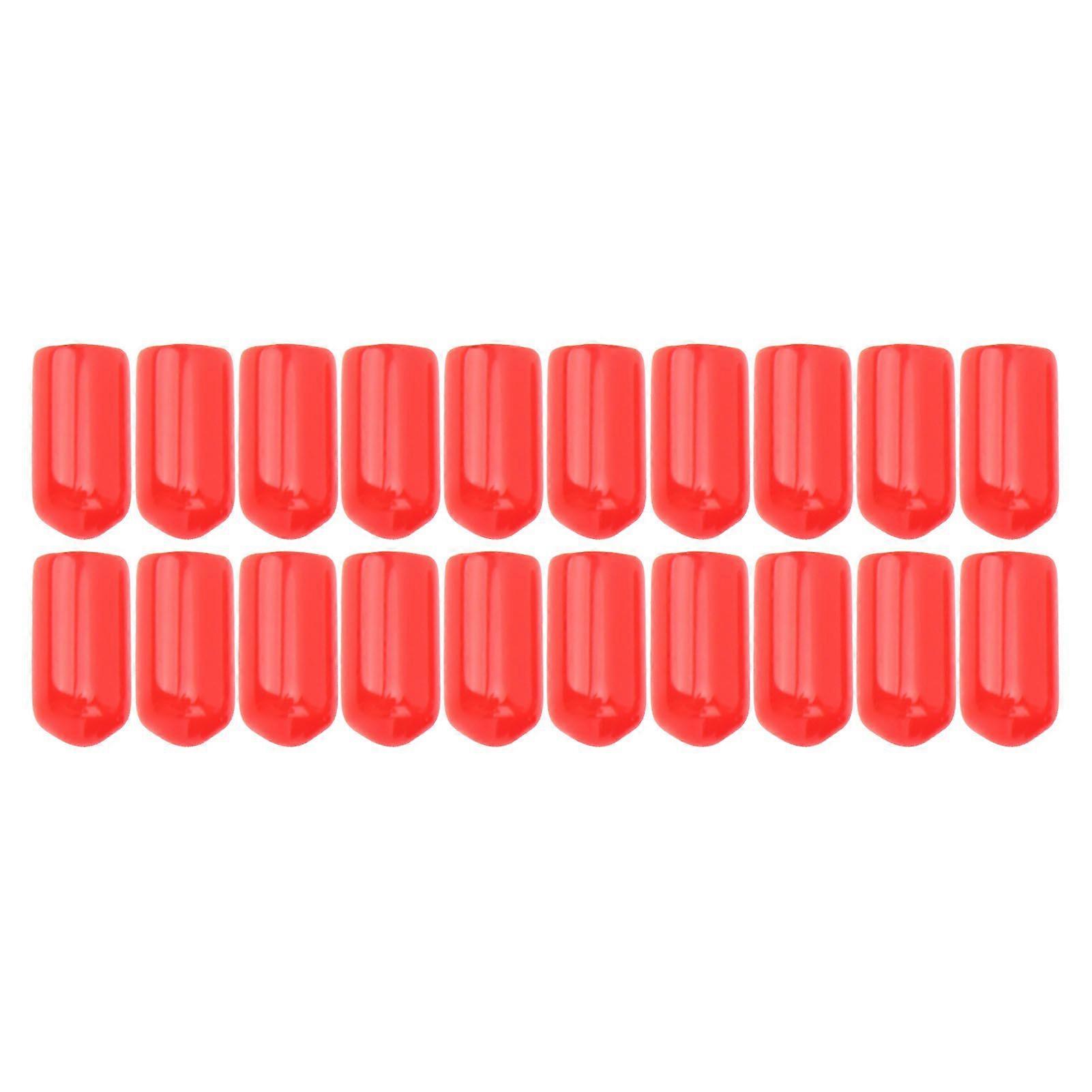 20 Pcs 6mm Brake Caliper Bleed Screw Nipple PVC Dust Cap High Durability for Braking Systems in Most Vehicles Red