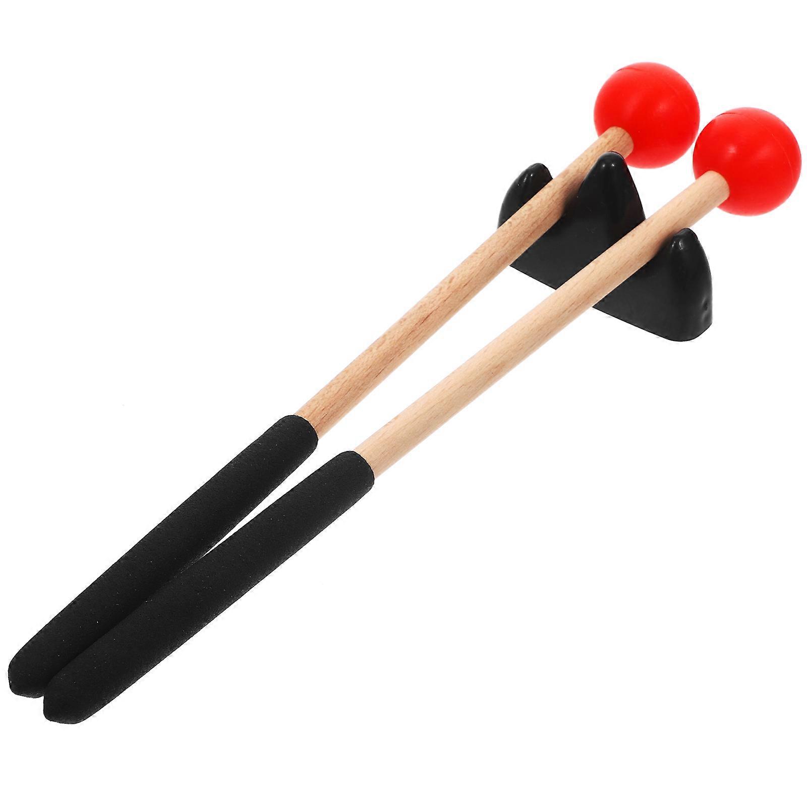 Musical Drumstick Tongue Drum Mallet for Percussion 4Sets Red Set