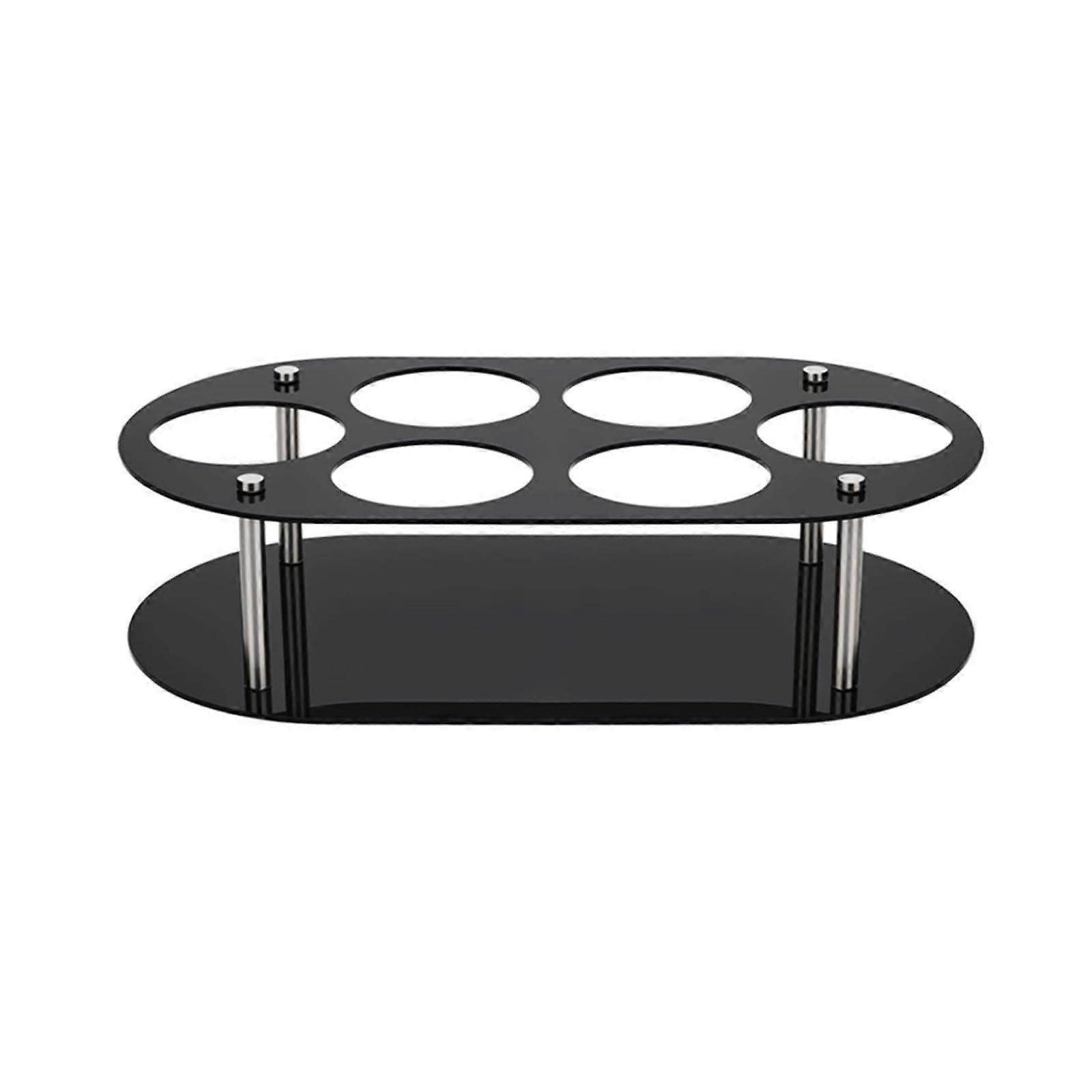 Acrylic Tumblerful Organizers Shelf Bottle Display, Countertop Fridge Desktop Storage Rack, Black, Modern Style, Sturdy