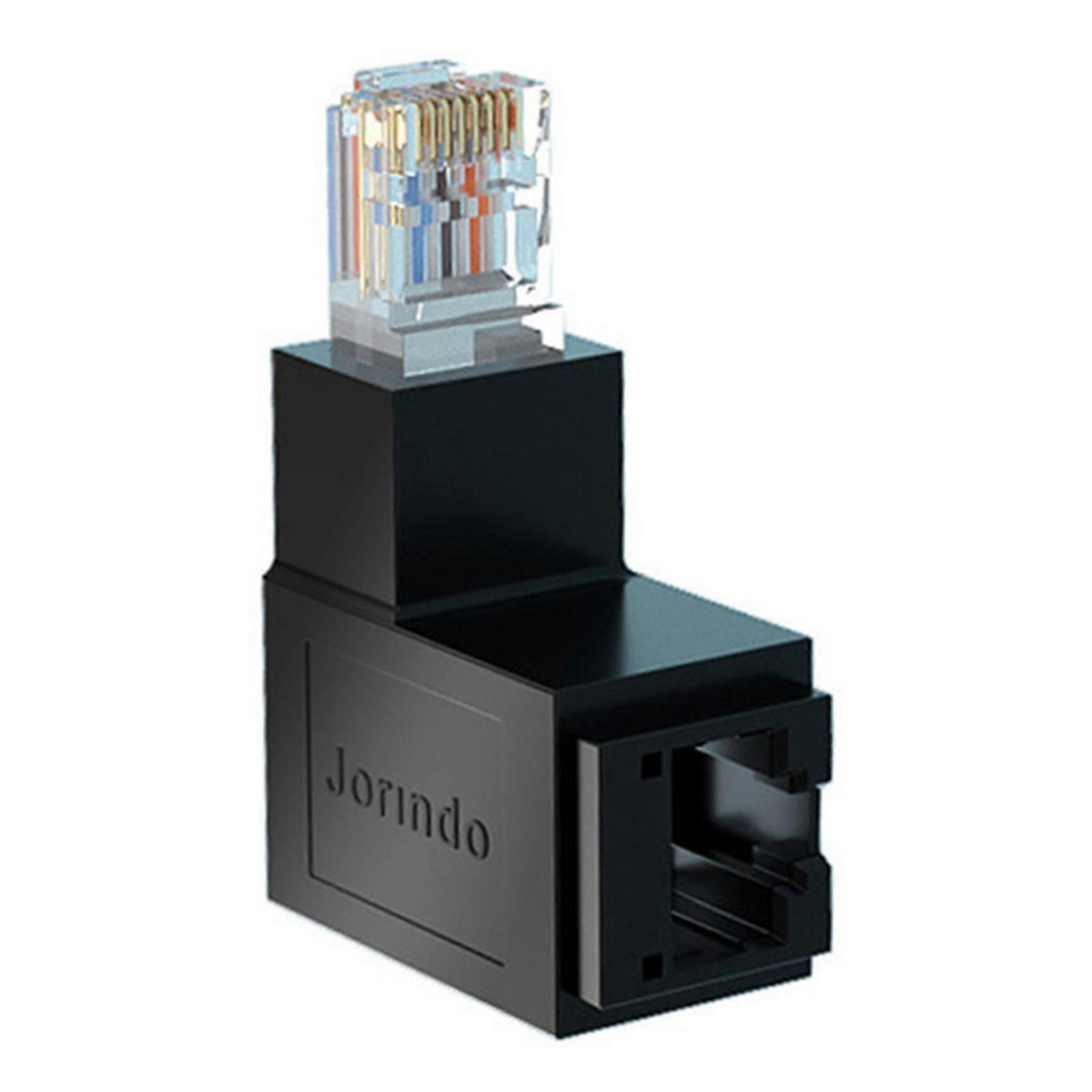 RJ45 Ethernet Adapter 90 Degree Down Bend for Ethernet Connector