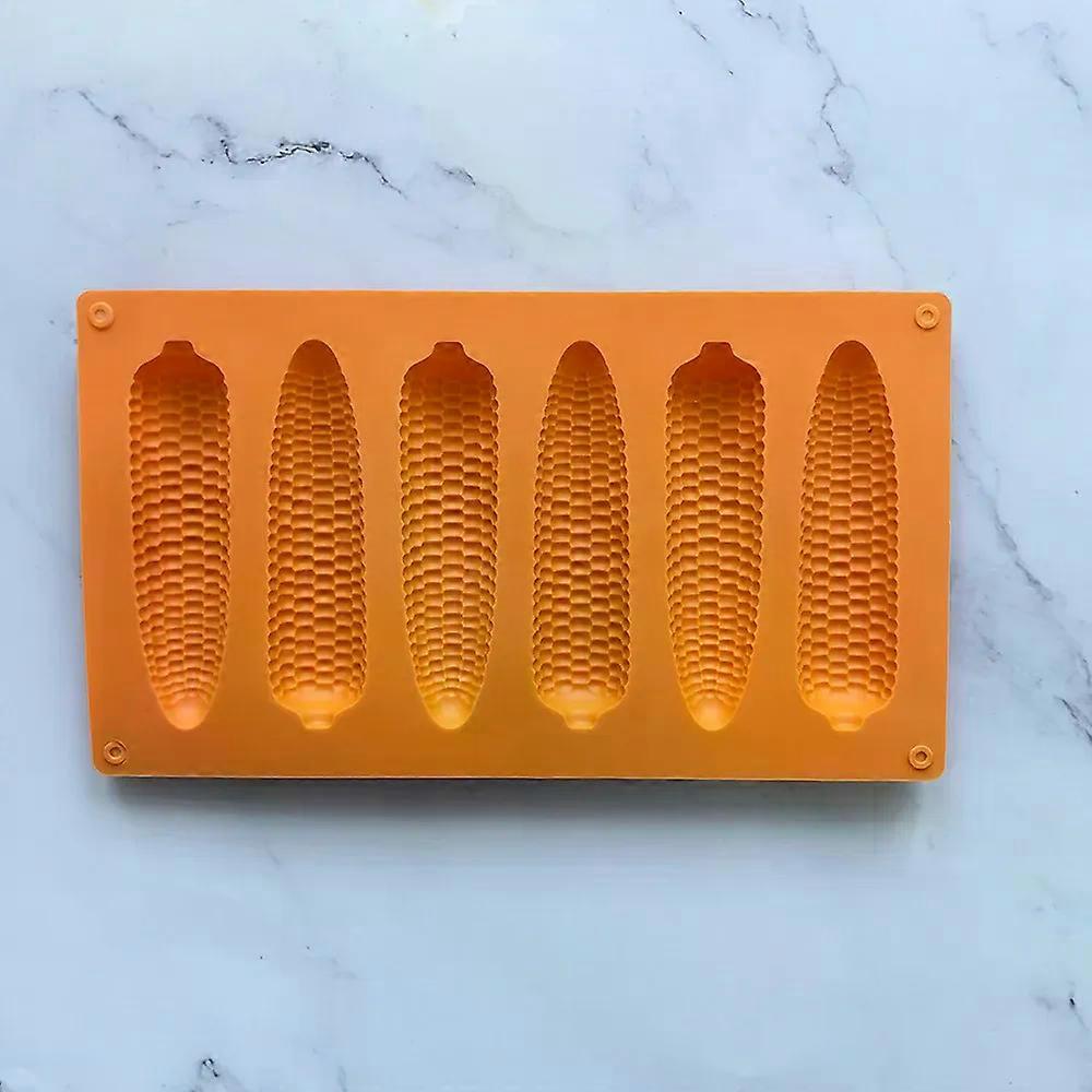 Corn stick silicone baking mold 6-chamber corn shaped ice grid silicone mold suitable for bread DIY non stick cake baking tray