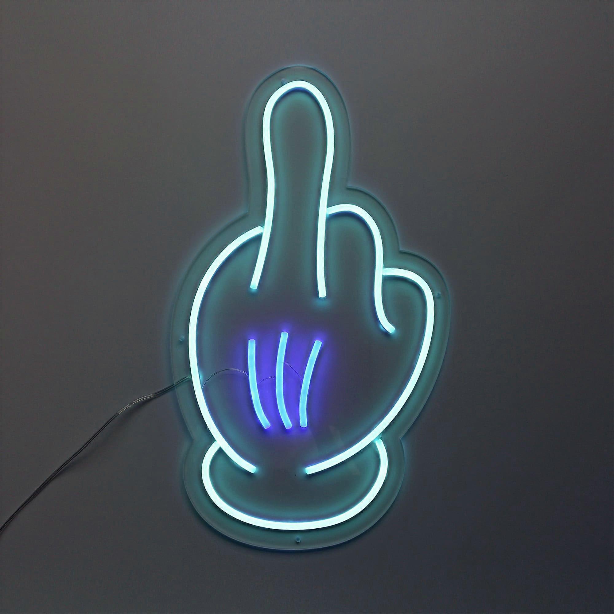 Led signs 'Medium Finger'