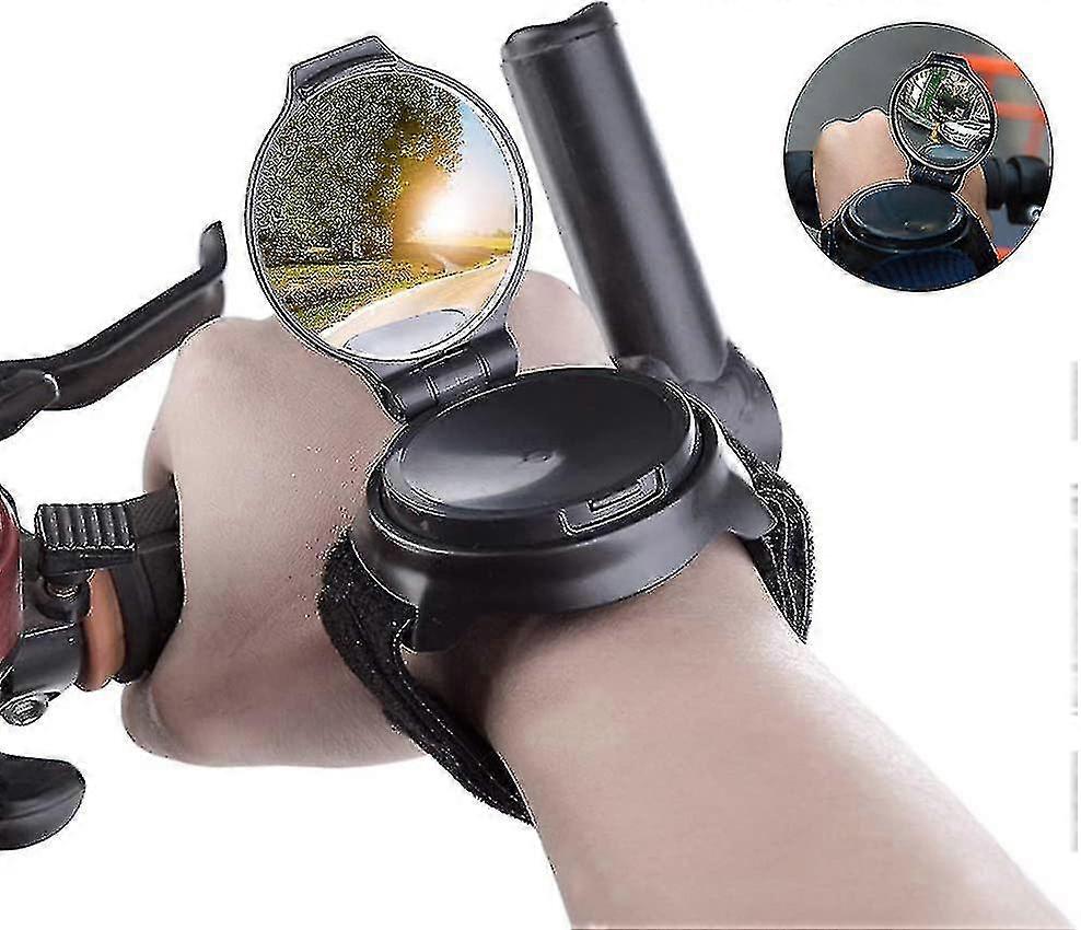 25-26 Rearview Mirror For Cyclists, 360 Adjustable, Safety Wrist Mirror