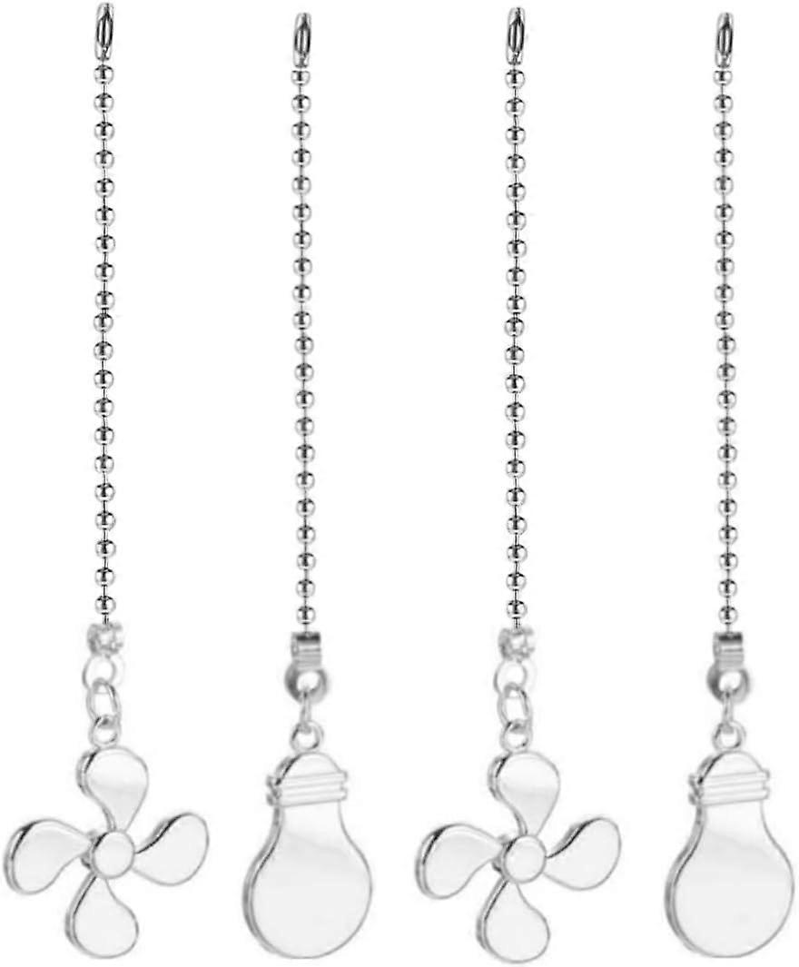Ceiling Fan Pull Chain Set, Bulb and Fan Pattern Pull Chain Extension Fan Pull