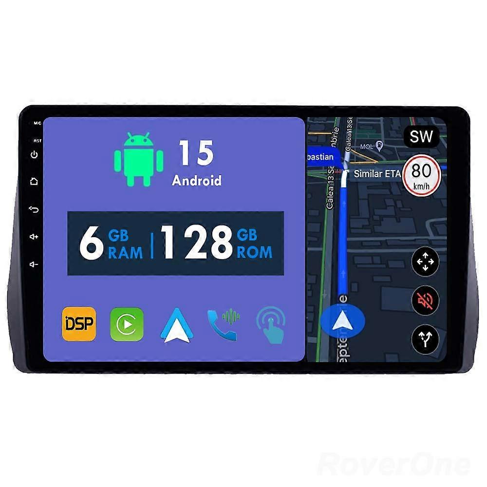 Car Radio 6G+128G CarPlay GPS Navigation Head Unit for Toyota Wish 2 II XE20 2009 - 2017 Android Auto Bluetooth Stereo Touch Screen